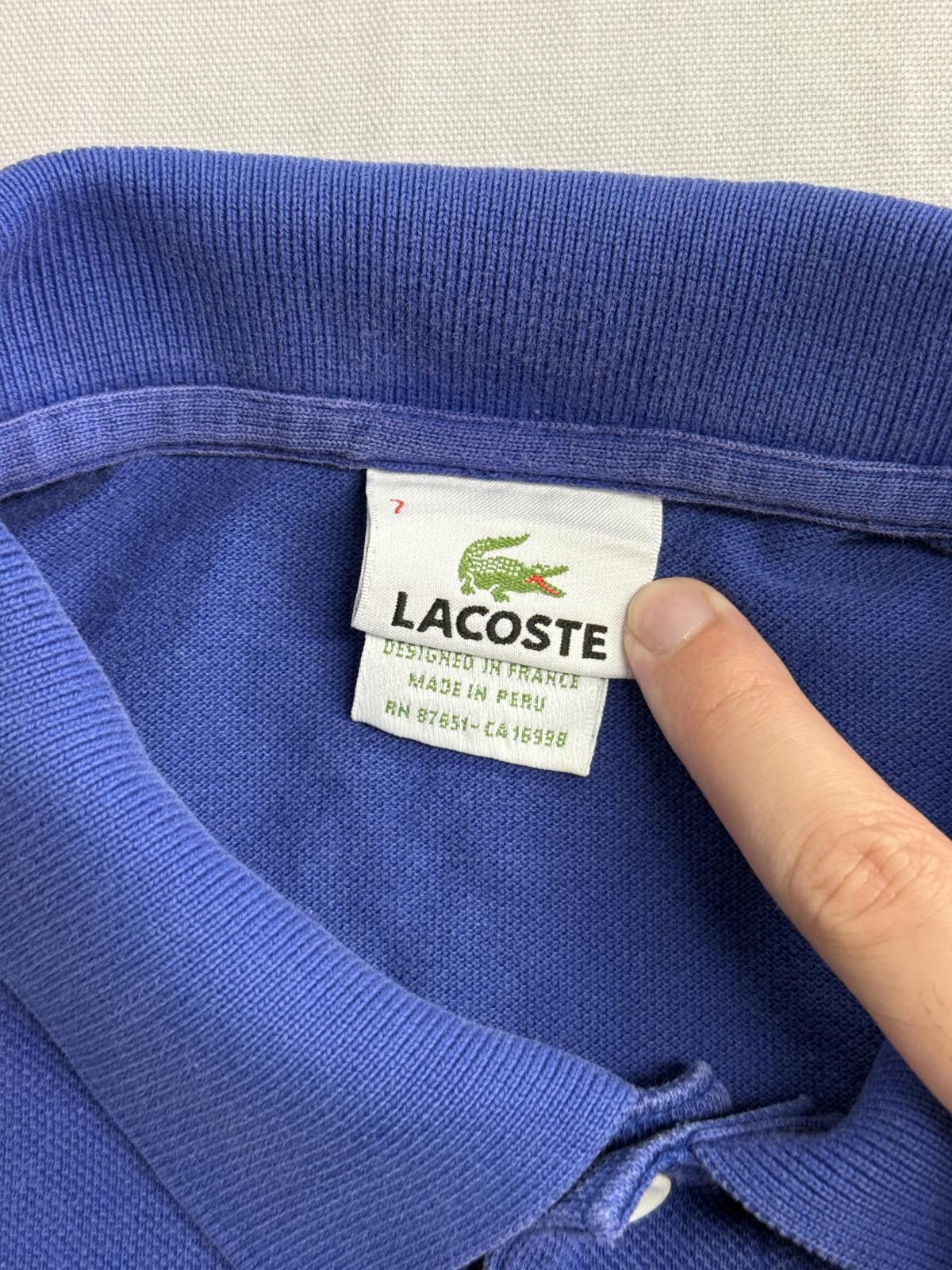 Lacoste Lacoste Polo Gator Pocket Logo Blue/Purple Polo Size 7 Size US L / EU 52-54 / 3 - 2 Thumbnail