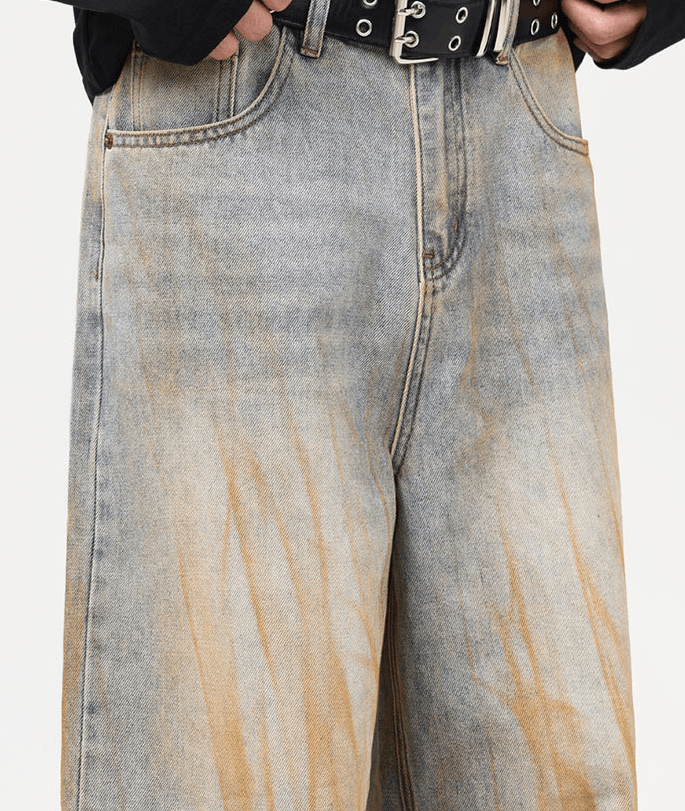 Japanese Brand × Jean Distressed dirtyfit men's loose vintage jeans Size US 32 / EU 48 - 5 Thumbnail