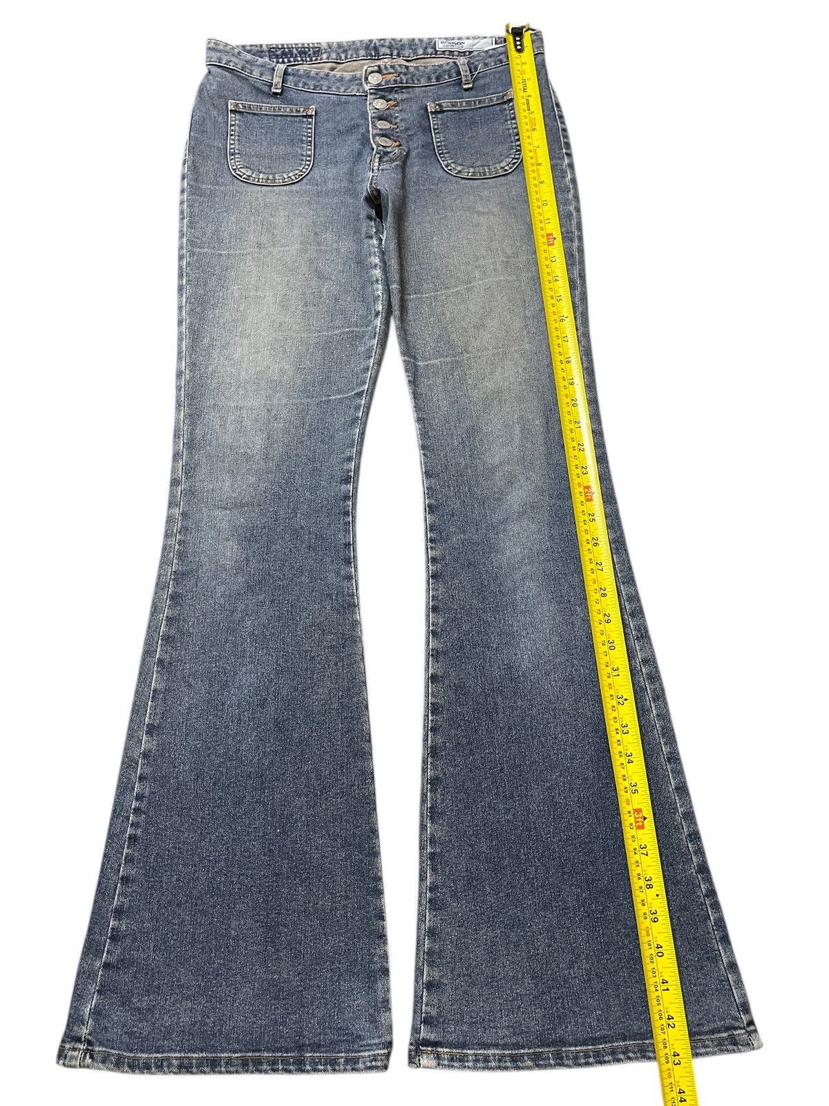 Hysteric Glamour Vintage Japanese Brand Blue Faded Wash Style Flared Wide Leg Size US 31 - 12 Thumbnail