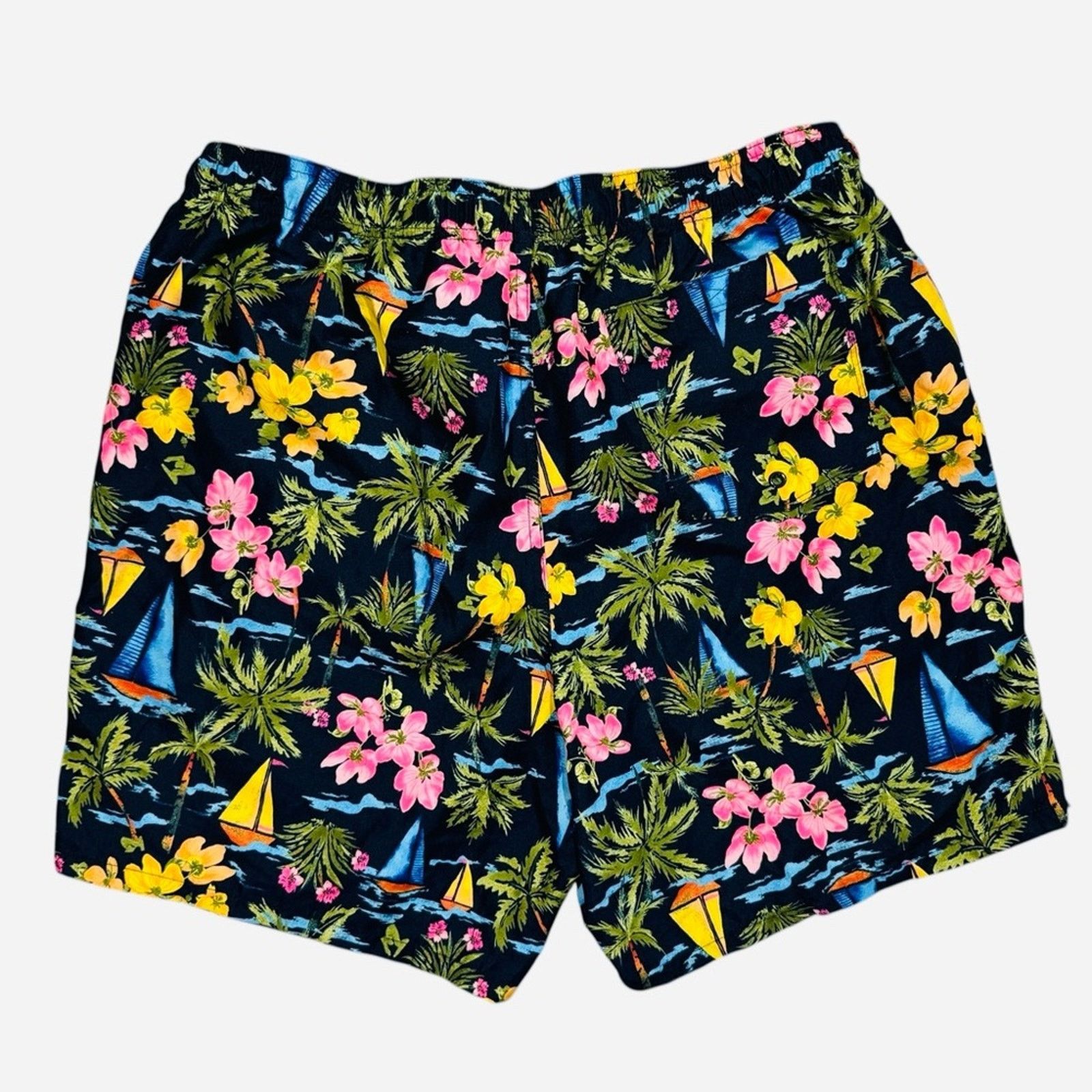 Old Navy Old Navy Men's Floral Swim Trunks - Pink, Yellow, Blue Size US 36 / EU 52 - 2 Thumbnail