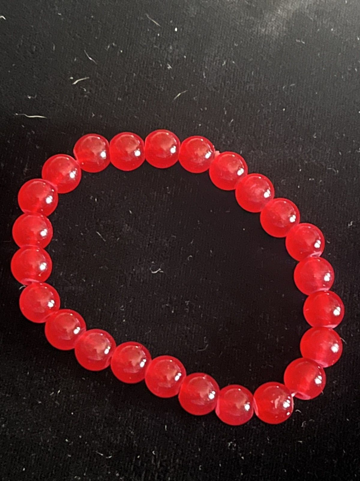 Other Stretch bracelet set red agate and faceted beads set of 4 Size ONE SIZE - 2 Thumbnail