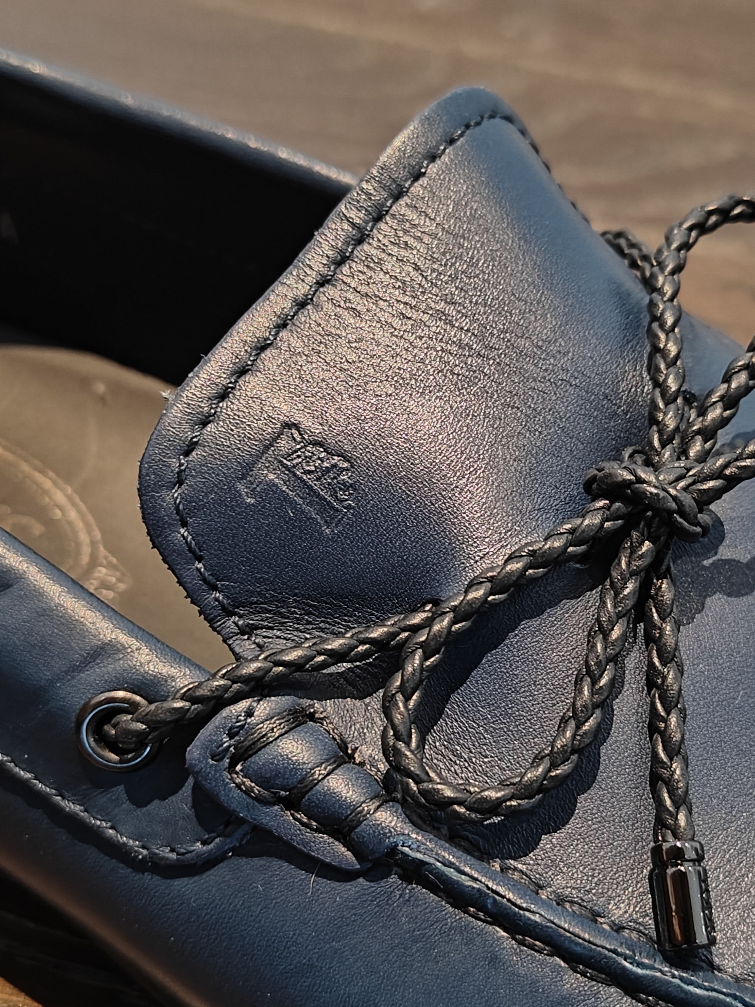 Tod's Tod's Navy Leather Bow Slip On Loafers Gommino Size US 9.5 / EU 42-43 - 8 Thumbnail