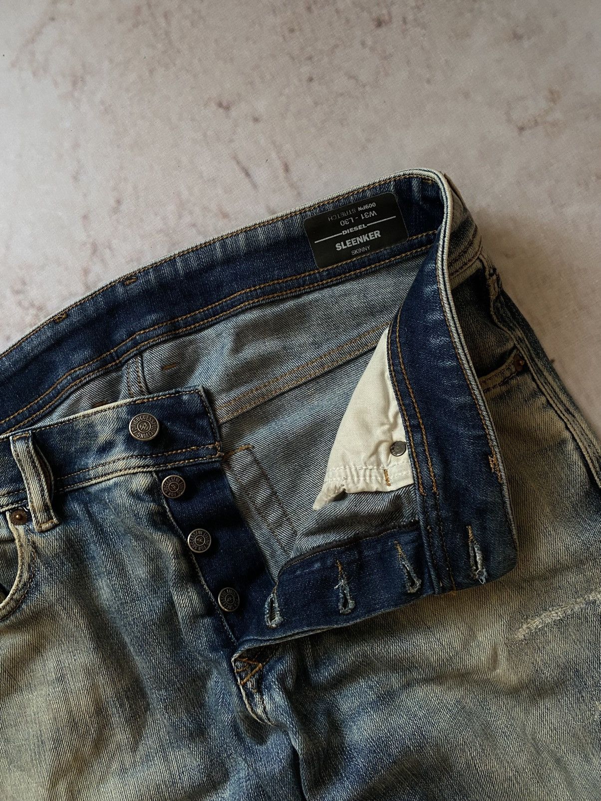 Diesel × Faded Glory Diesel Vintage Faded Denim Skinny Pants Avant Garde style Size US 31 - 7 Thumbnail