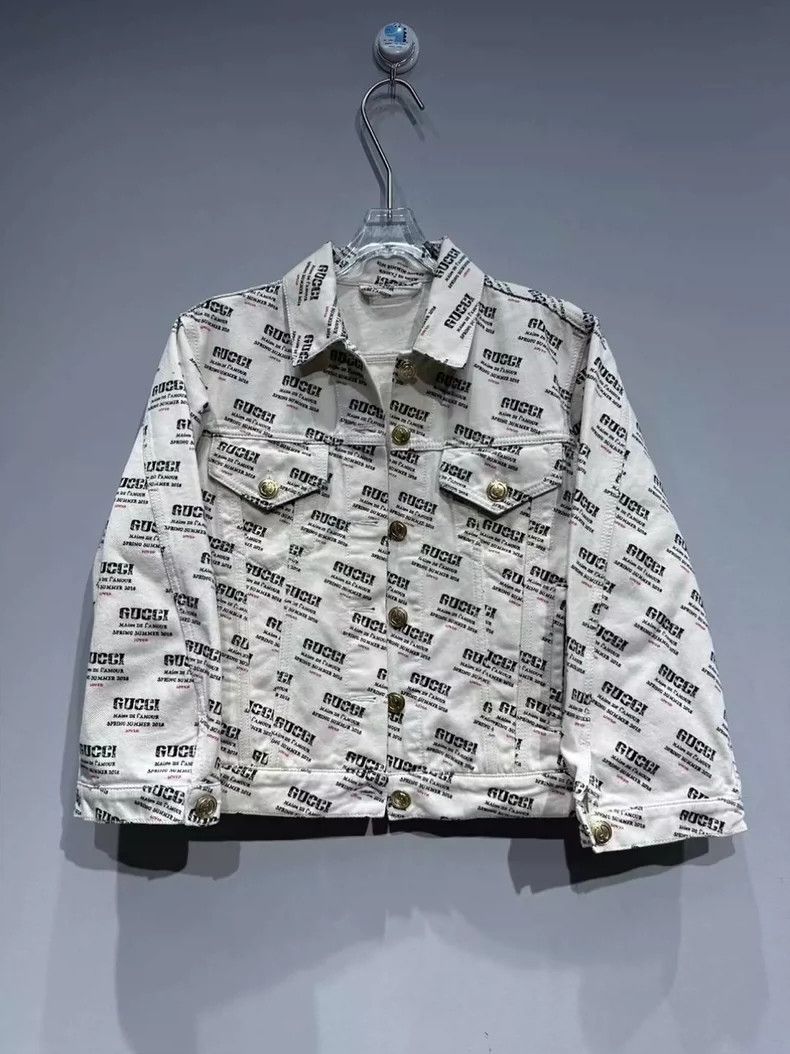 Gucci Gucci Full-printed logo denim jacket 2505-Nextarrow Size US XXS / EU 40 - 2 Thumbnail