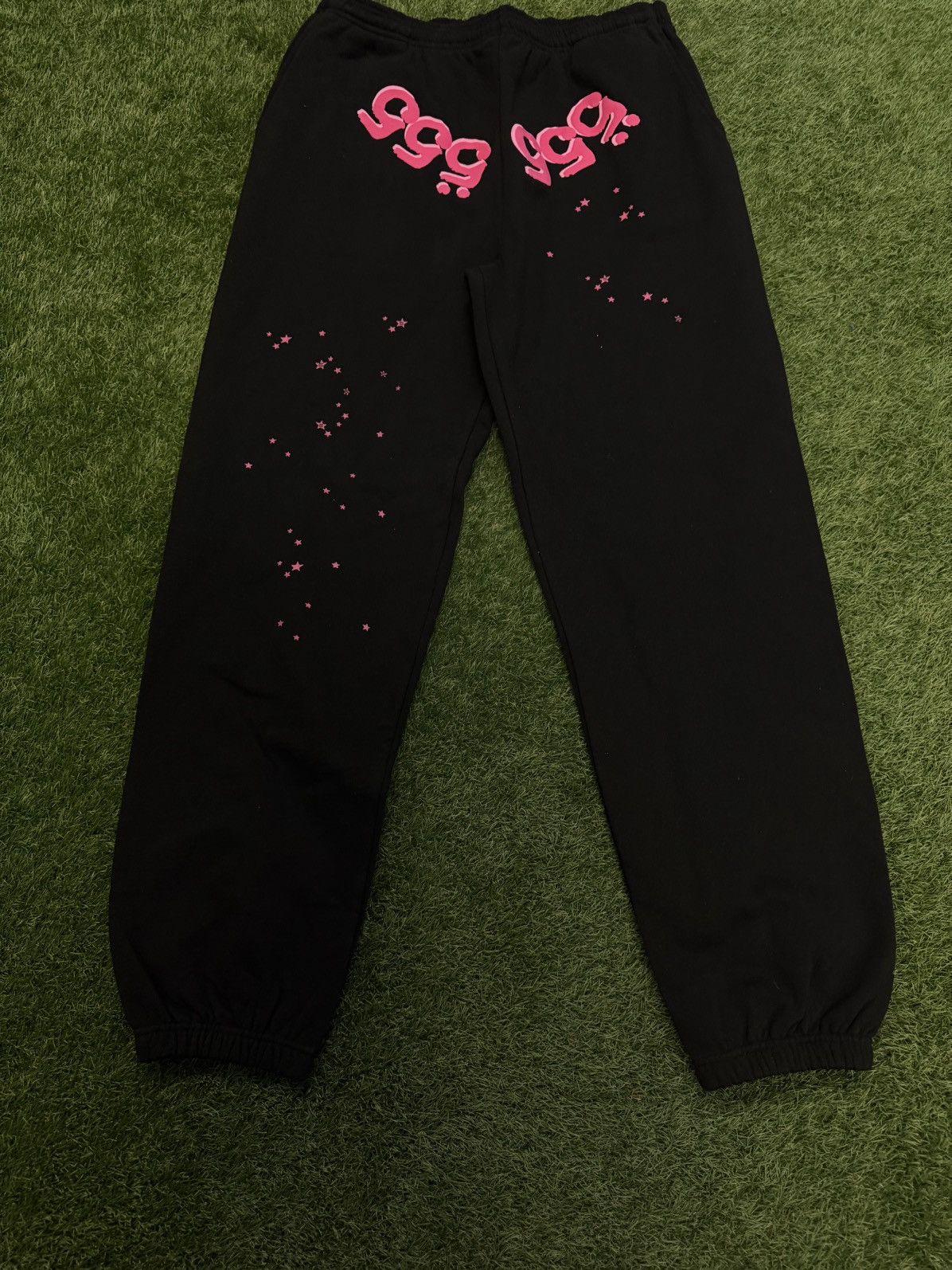 Sp5der Sp5der Worldwide Black Pink Sweatpants Size XL Size US 32 / EU 48 - 2 Thumbnail