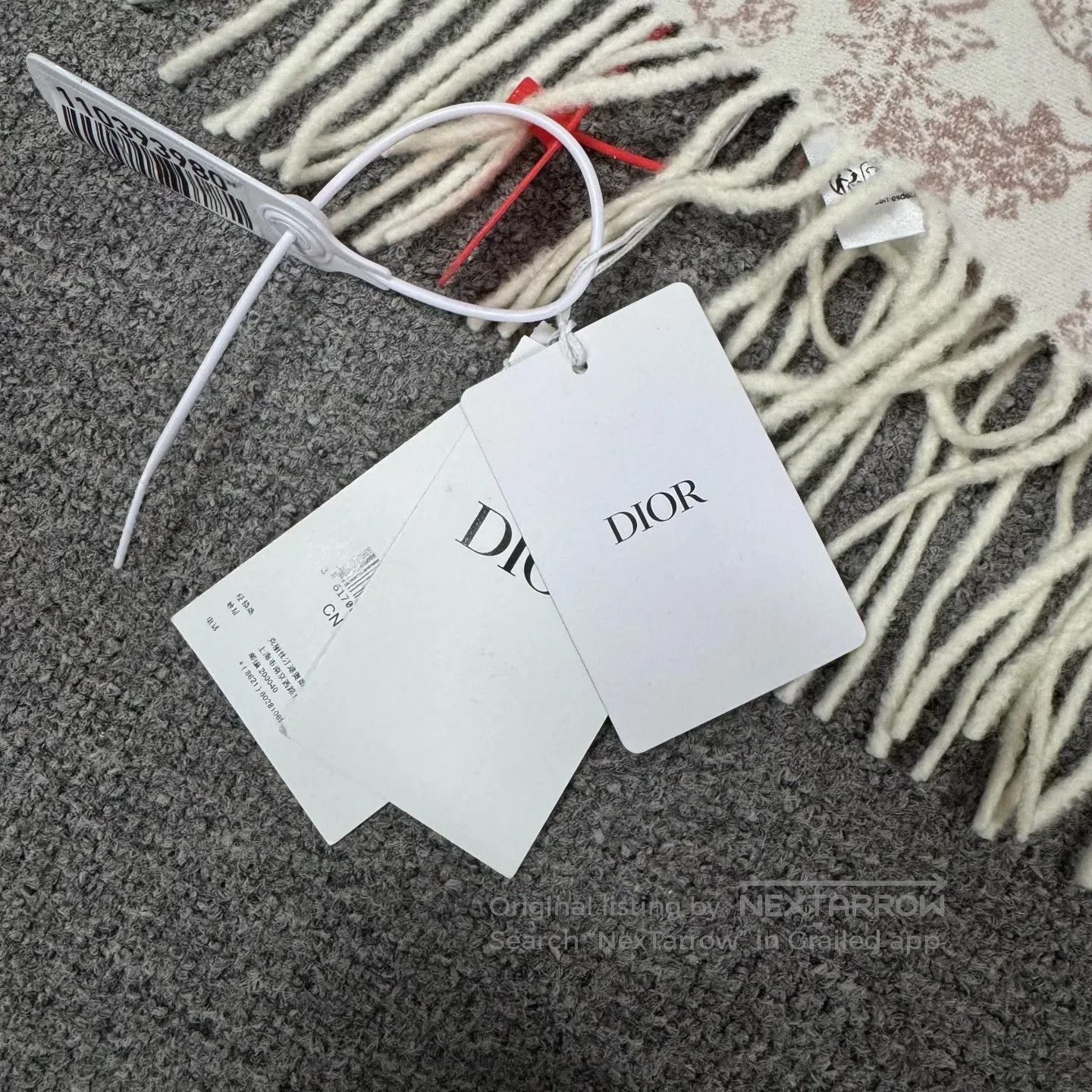 Dior Dior Floral jacquard double-sided cashmere scarf| Size ONE SIZE - 3 Thumbnail