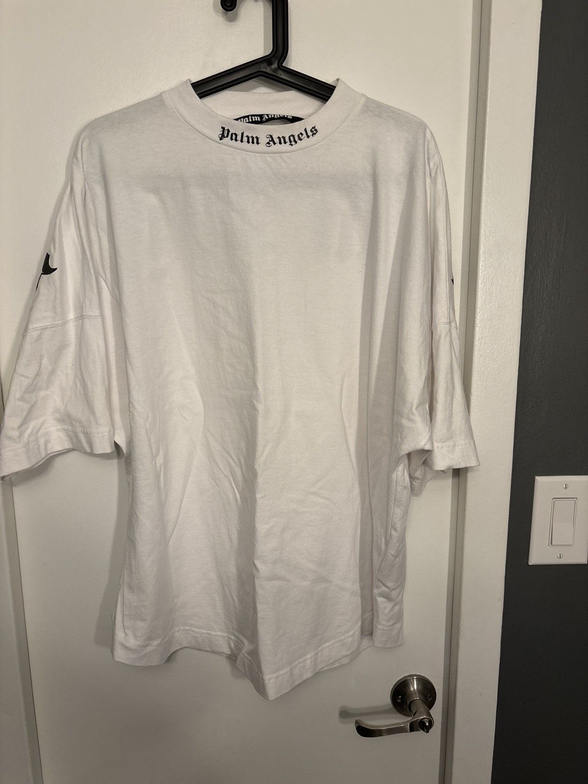 image of Palm Angels Palm Angles Scoop Tee in White, Men's (Size Small)