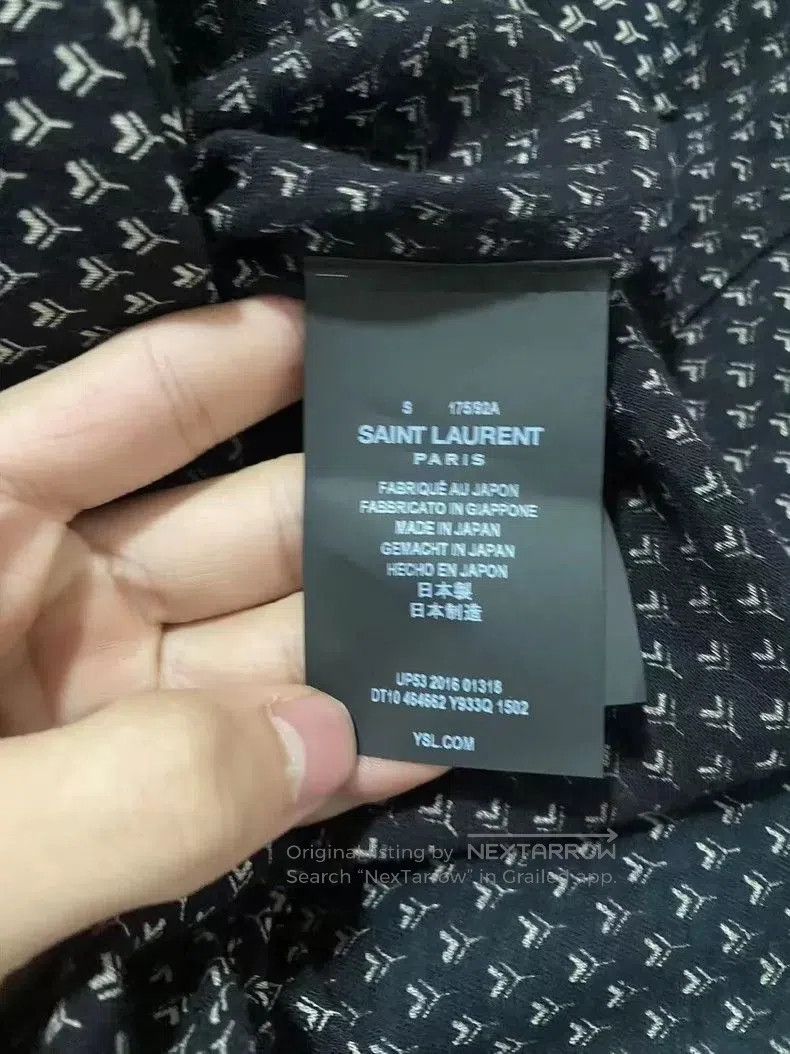 Saint Laurent Paris Saint Laurent Polka Dot Long Sleeve Shirt. Size US S / EU 44-46 / 1 - 4 Thumbnail