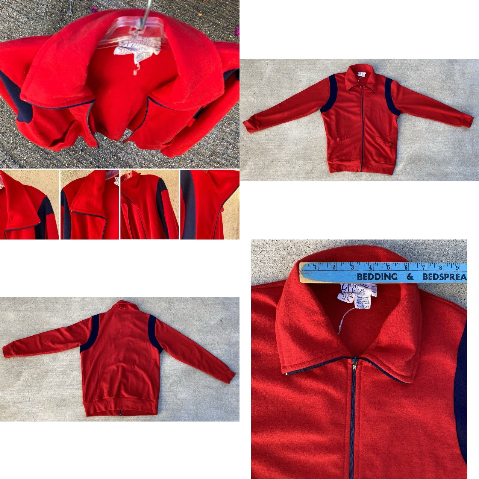 Vintage VINTAGE Gazelle Track Jacket Red XL 70s 80s Full Zip - Acrylic - Men - Stand-Up Collar - Full Zip - Winter Casual Sports Retro Size US XL / EU 56 / 4 - 10 Thumbnail