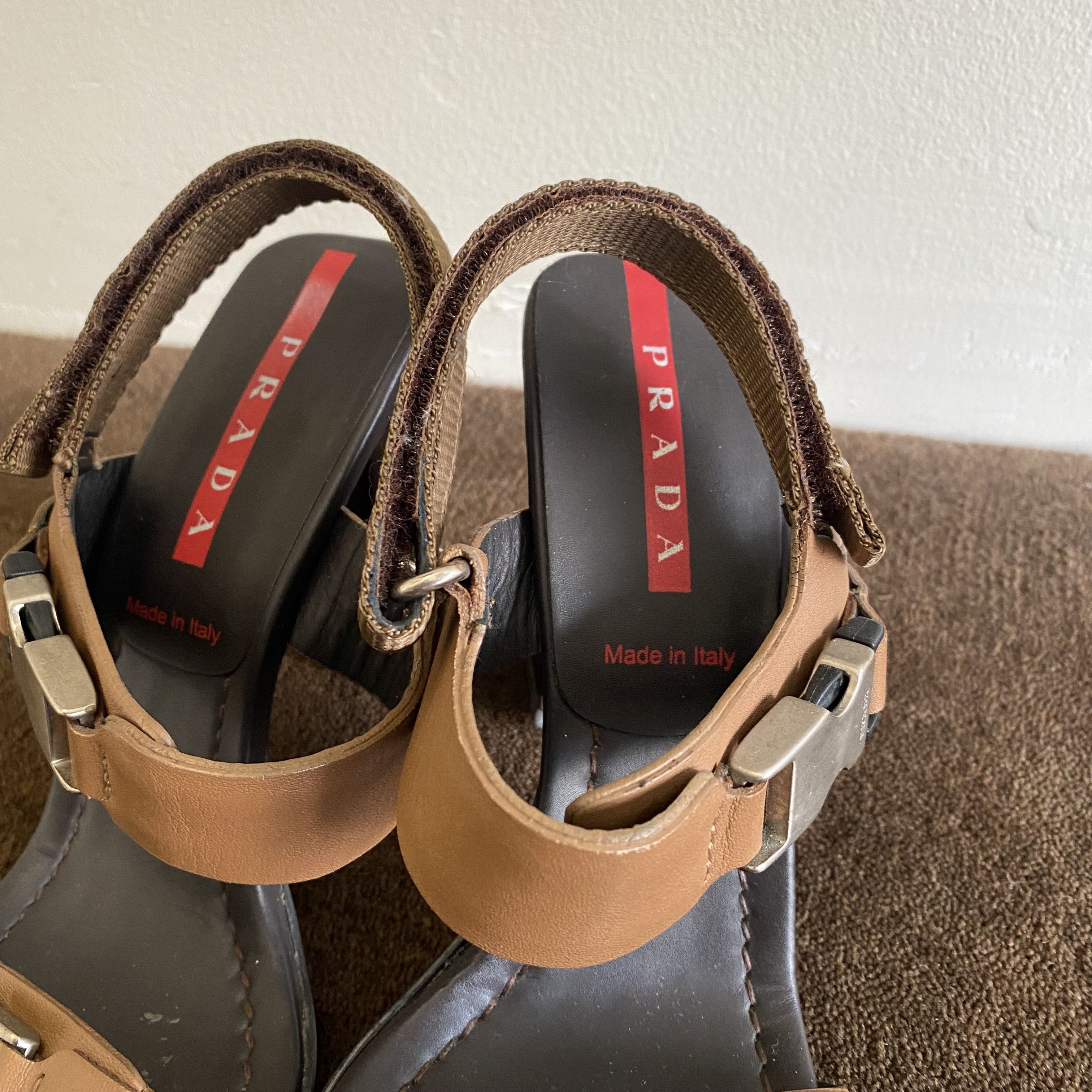 Prada Prada Sport Leather Side-Buckle Sandals Size US 6.5 / IT 36.5 - 4 Thumbnail