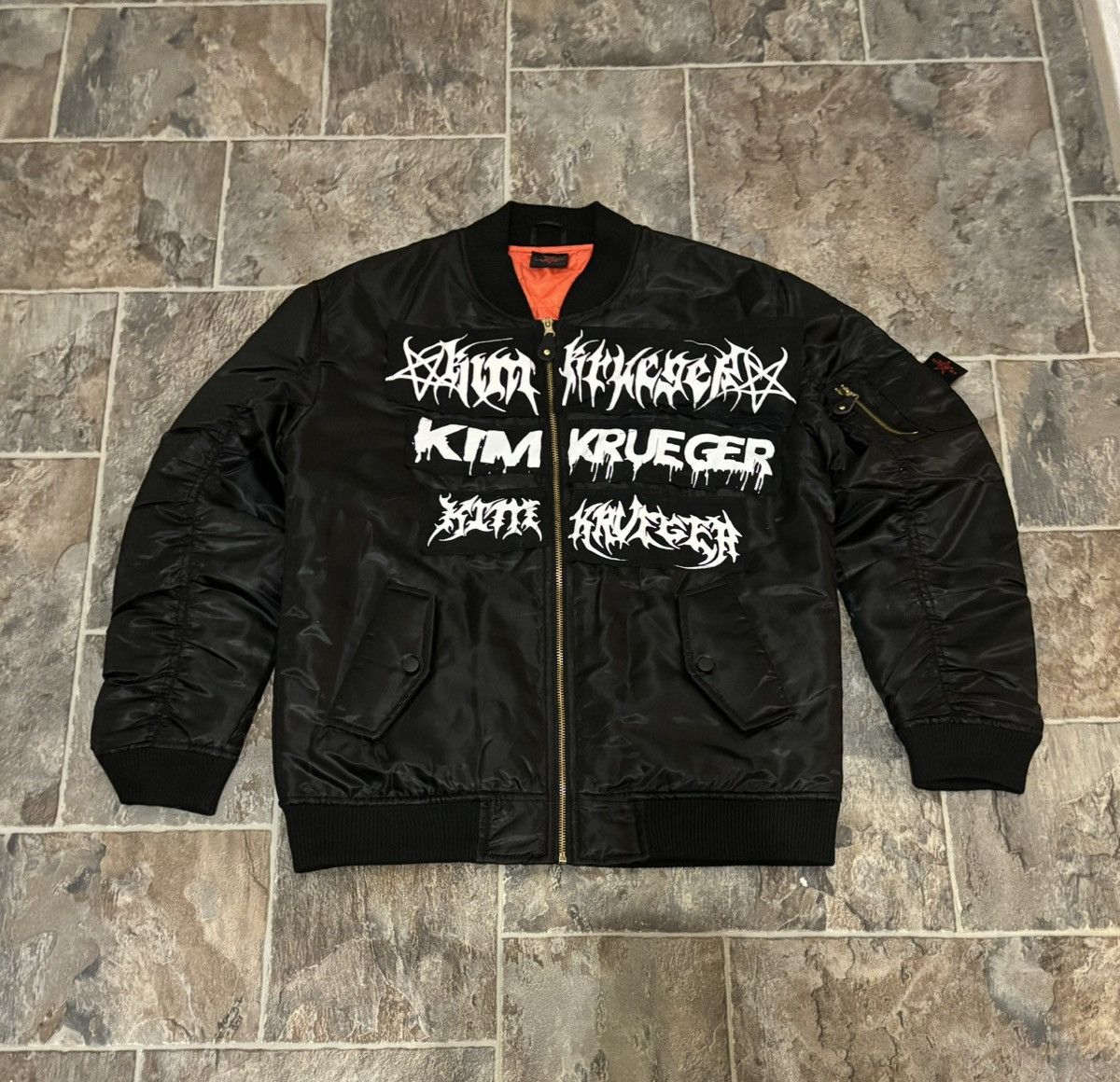 image of If Six Was Nine x Kim Krueger Bomber Jacket in Black, Men's (Size Medium)