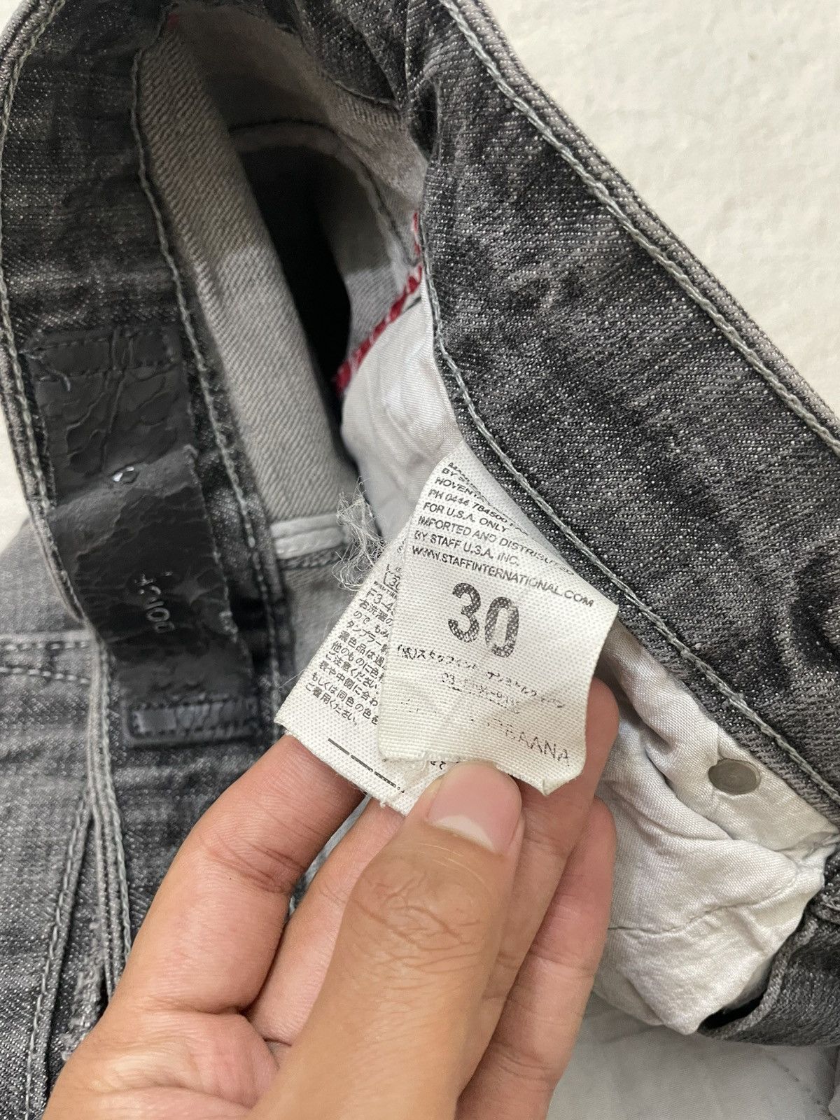 Japanese Brand 00s Dolce Gabbana Washed Grey Denim Distressed Y2K Japan Size US 29 - 7 Thumbnail