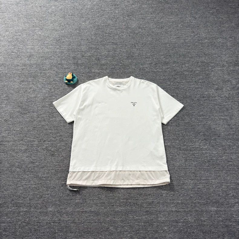 Prada Prada White Slogan Spliced T-shirt - dmc Size US XL / EU 56 / 4 - 1 Thumbnail