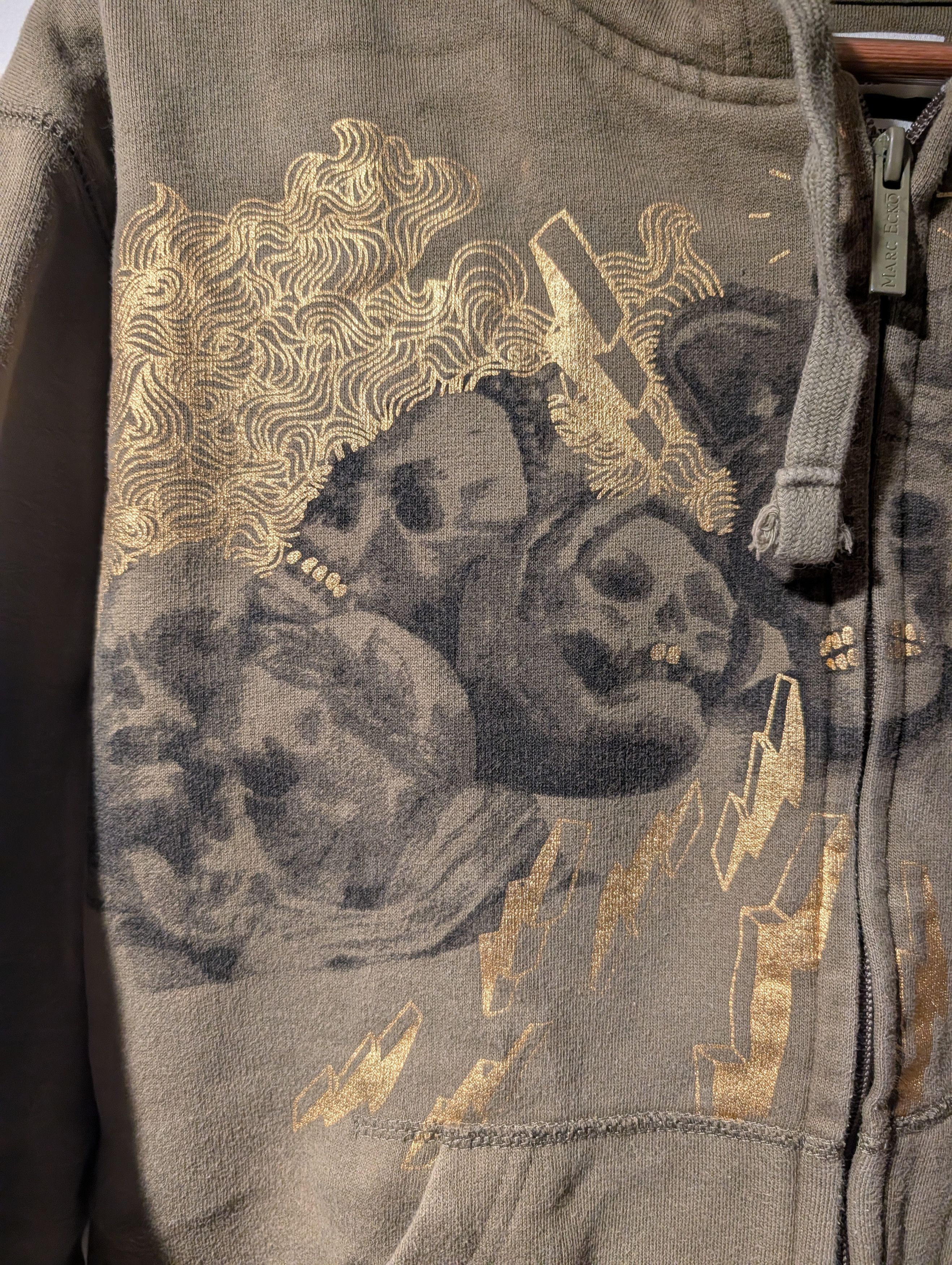 Marc Ecko Vintage Marc Ecko Zip Up Hoodie Skulls Lightning Y2K Boxy Size US M / EU 48-50 / 2 - 2 Thumbnail