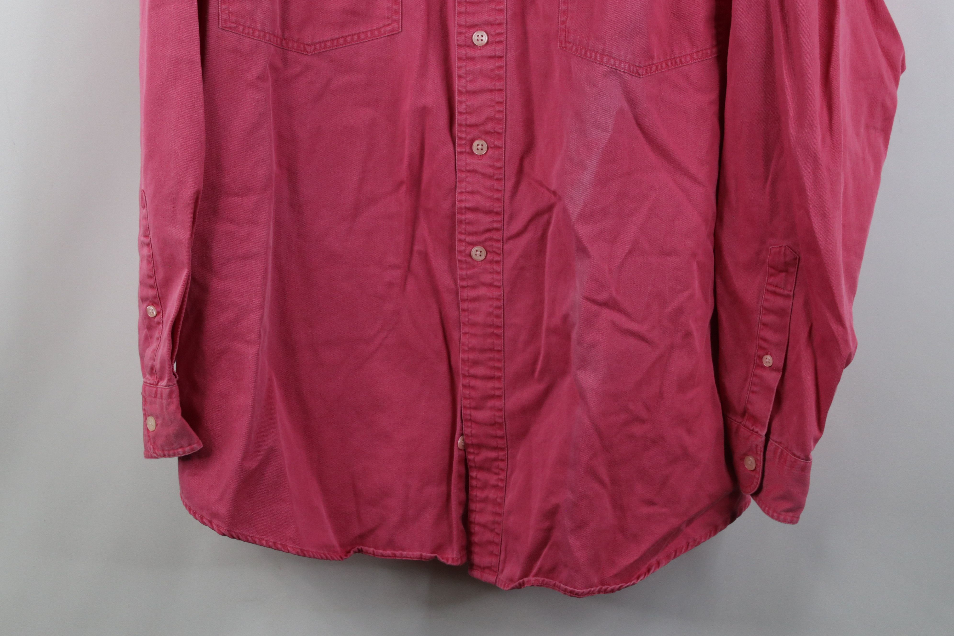 Vintage Vintage 90s Streetwear Stonewash Baggy Collared Button Shirt Size US L / EU 52-54 / 3 - 3 Thumbnail
