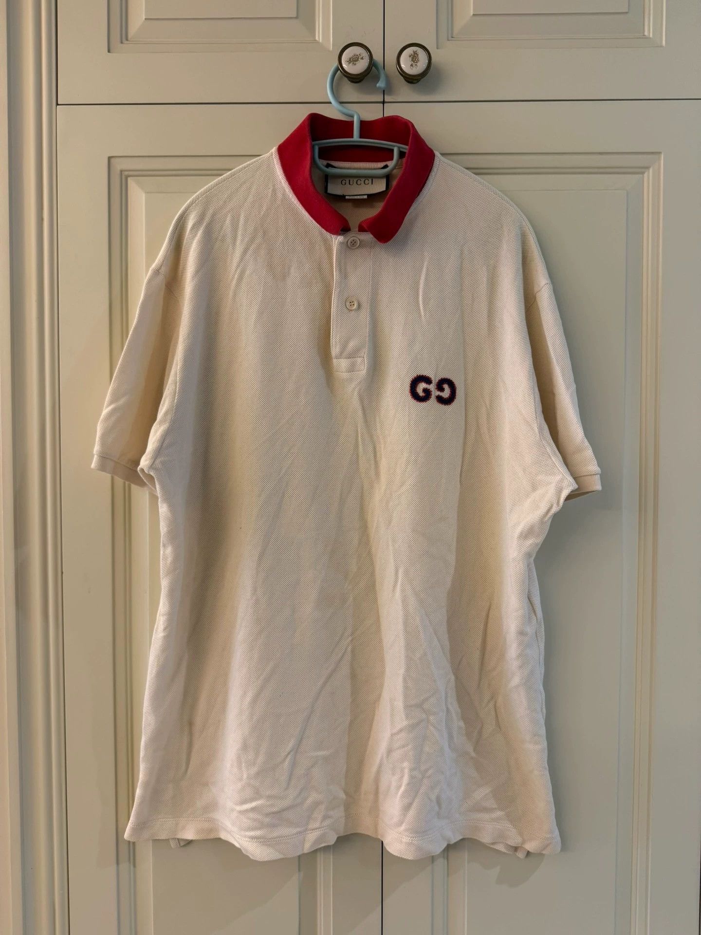 Gucci gucci double g embroidered polo shirt medium Size US M / EU 48-50 / 2 - 1 Thumbnail