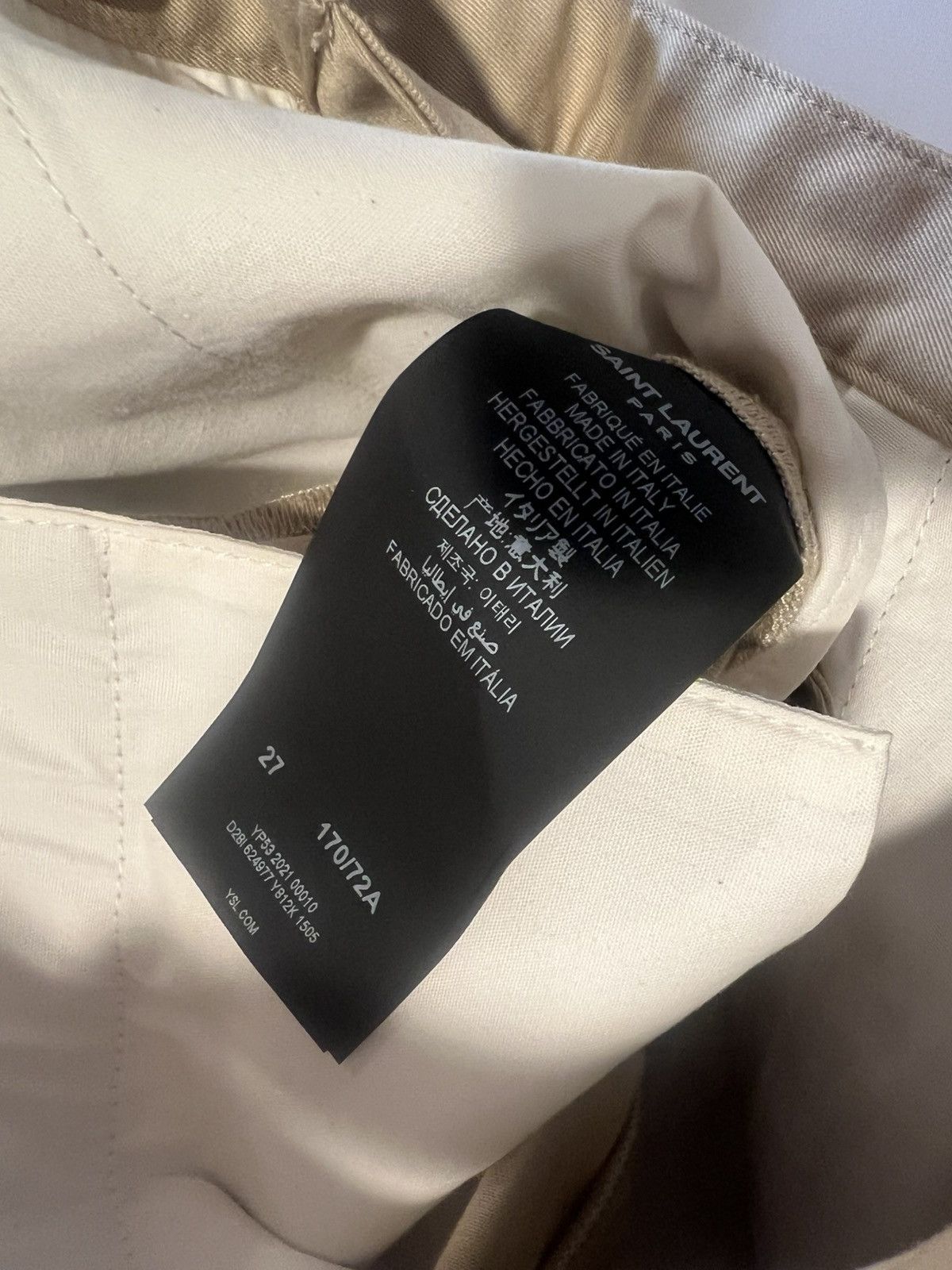 Saint Laurent Paris Saint Laurent men’s chinos pants . 27/ S. $1090 Size US 27 - 7 Thumbnail