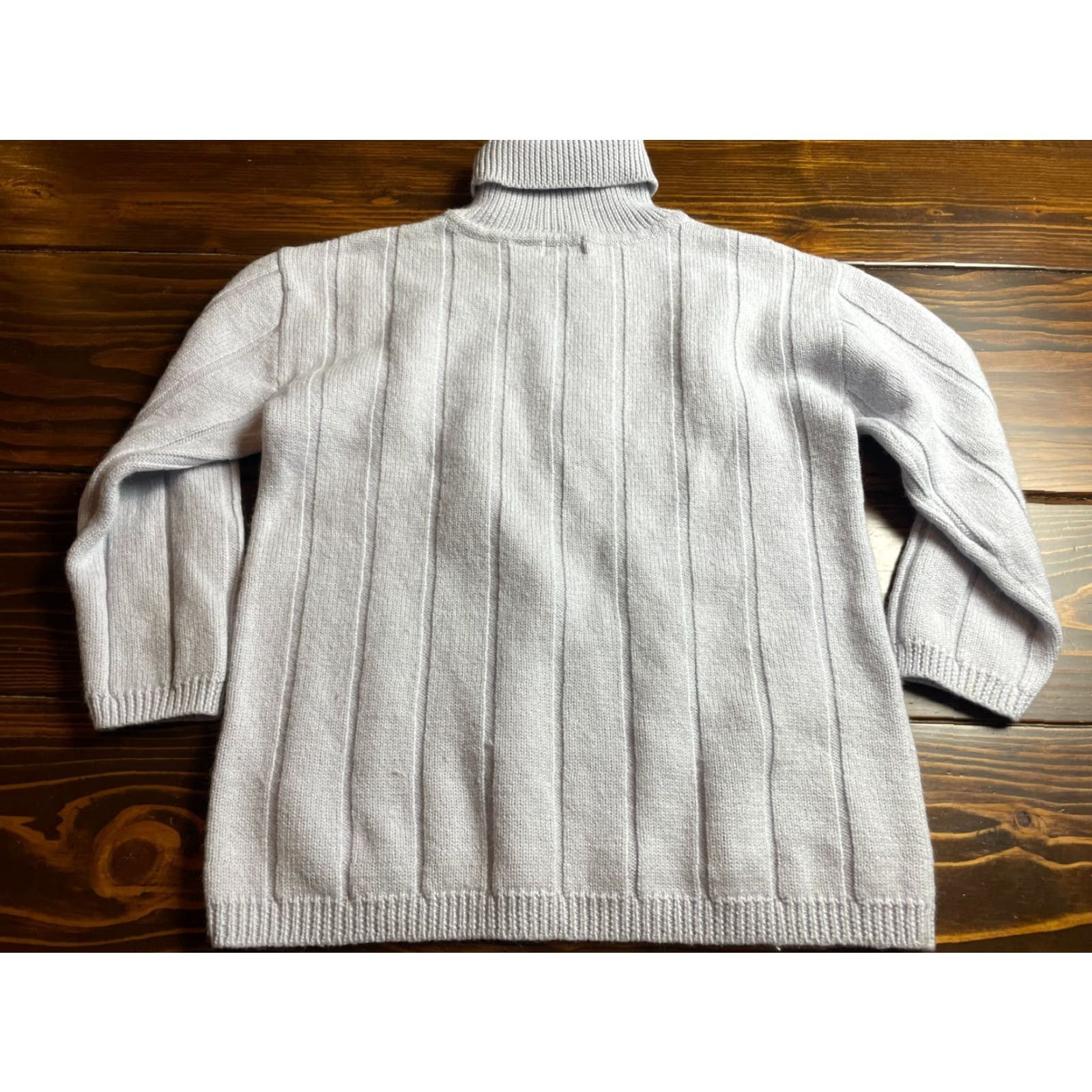 Vintage VINTAGE Spiegel Sweater Women's Size Medium Blue Wool Blend 3/4 Sleeve Turtleneck Pullover Size M / US 6-8 / IT 42-44 - 2 Thumbnail