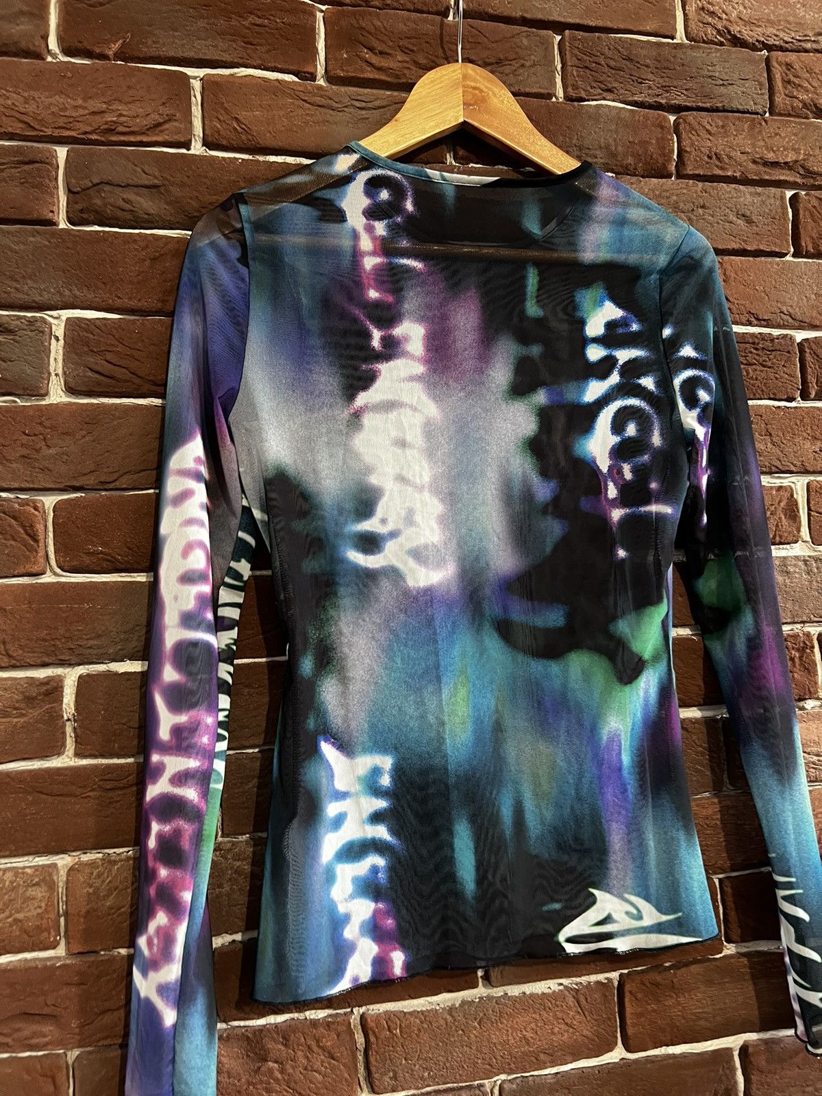 Jean Paul Gaultier Rare Vintage Psychodelic Y2K Mesh top like jean paul gaultie Size S / US 4 / IT 40 - 5 Thumbnail