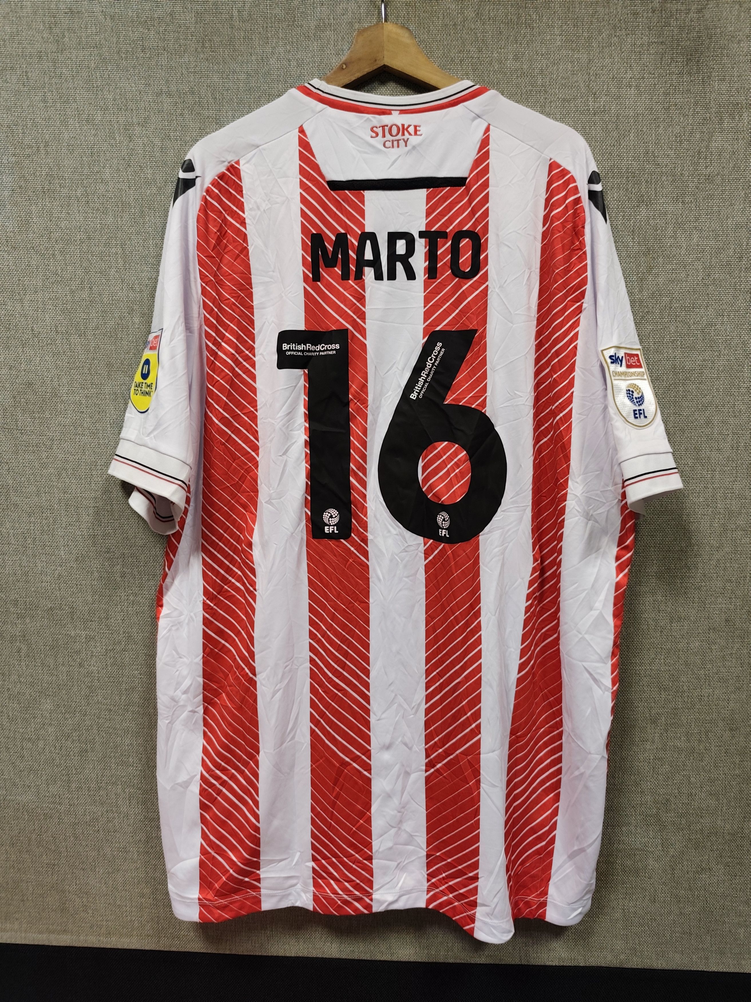 Macron Macron Stoke City FC 2022/23 Home Football Soccer Jersey Size US XXL / EU 58 / 5 - 2 Thumbnail