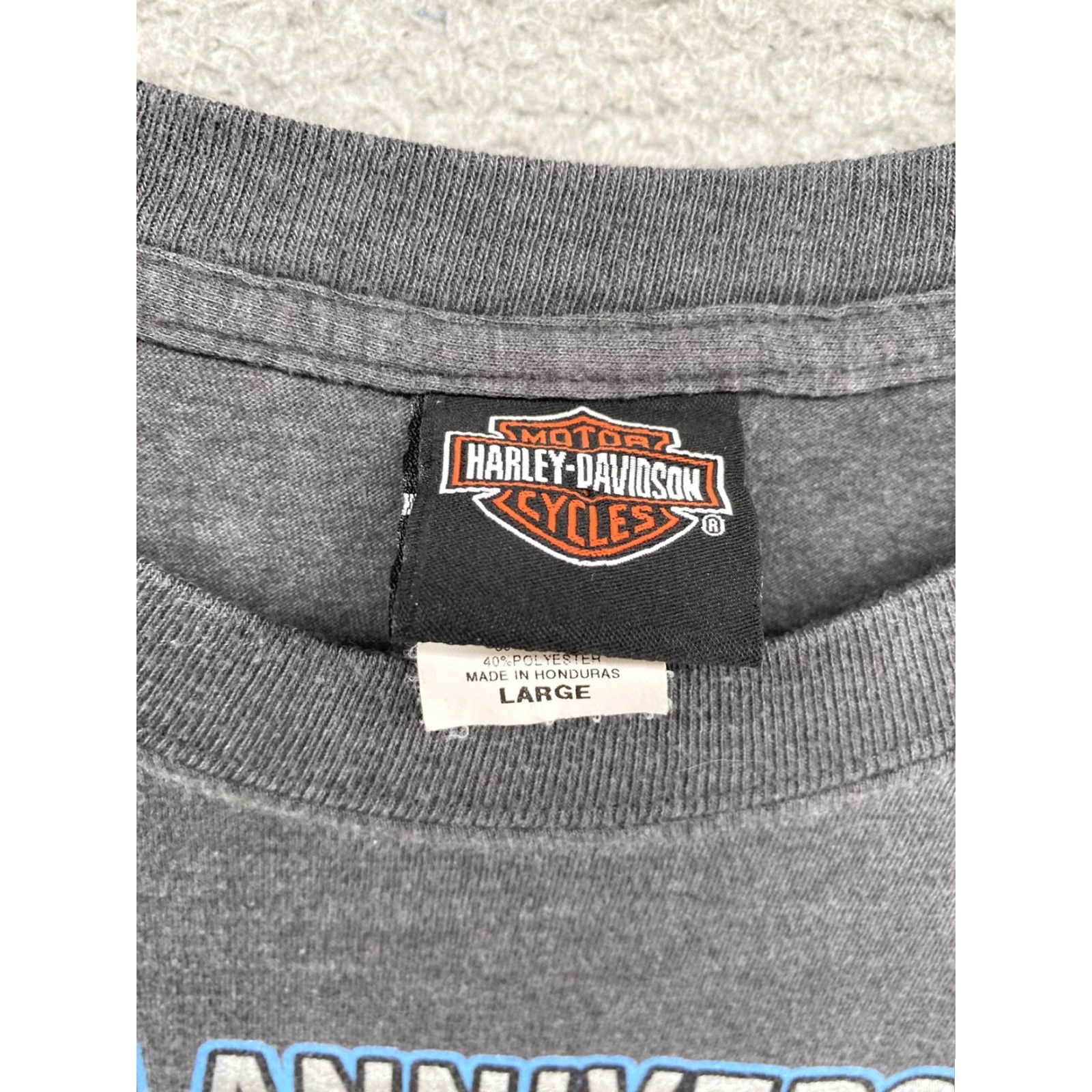 Harley Davidson Harley-Davidson T-Shirt Graphic Tee Long Sleeve Crew Neck 20th Anniversary Ride of the Patriots Patriotic Multicolor 100% Cotton Mens L Size US L / EU 52-54 / 3 - 3 Thumbnail