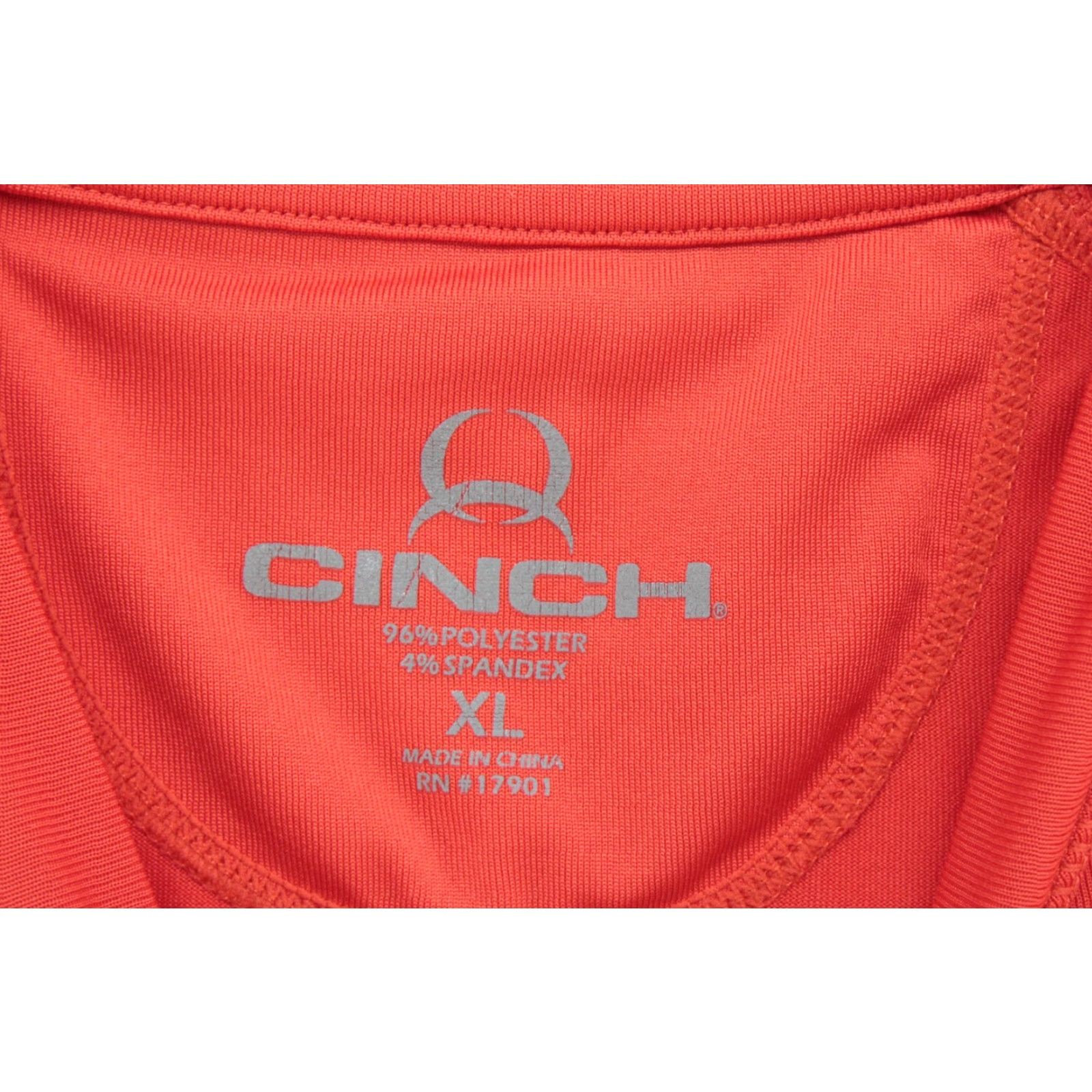 Logo 7 Cinch T Shirt Men's XL Orange Performance Classic Logo Casual Short Sleeve Size US XL / EU 56 / 4 - 5 Thumbnail
