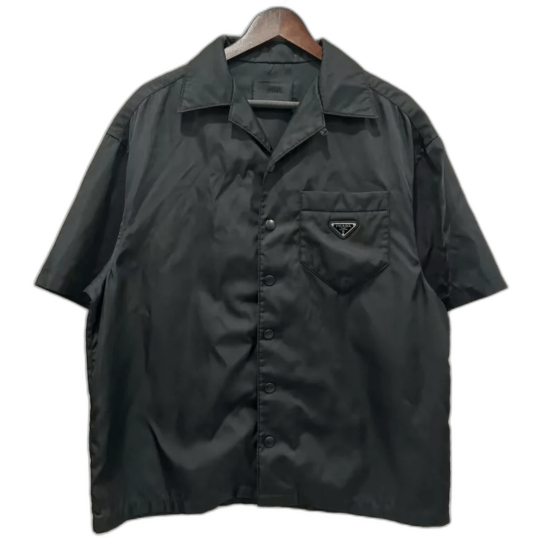 Prada Prada Logo Short Sleeve Nylon Shirt Size US M / EU 48-50 / 2 - 1 Thumbnail