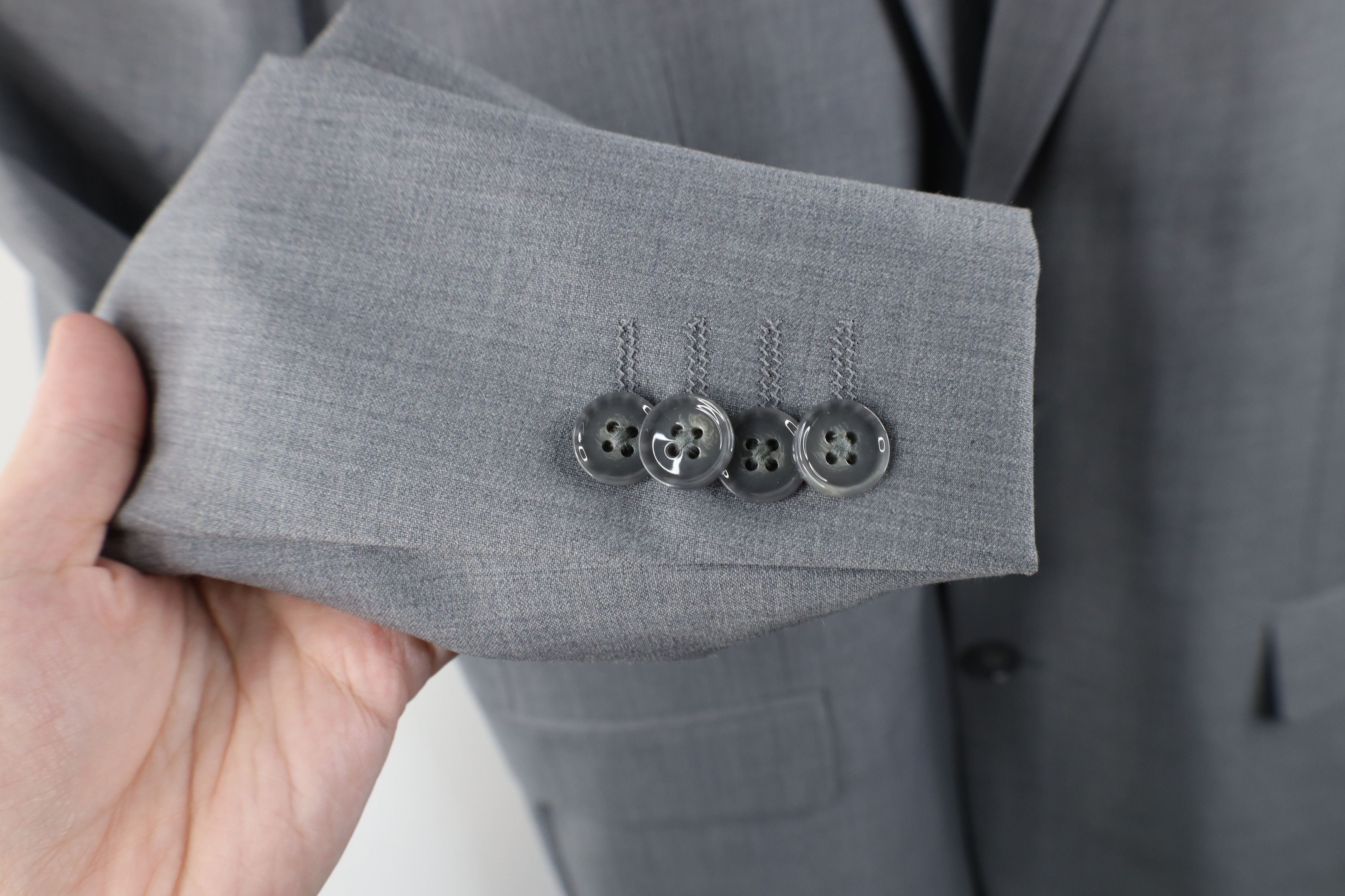 Express × Vintage Express Fit Performance Stretch Chambray Blazer Suit Jacket Size US XXL / EU 58 / 5 - 4 Thumbnail
