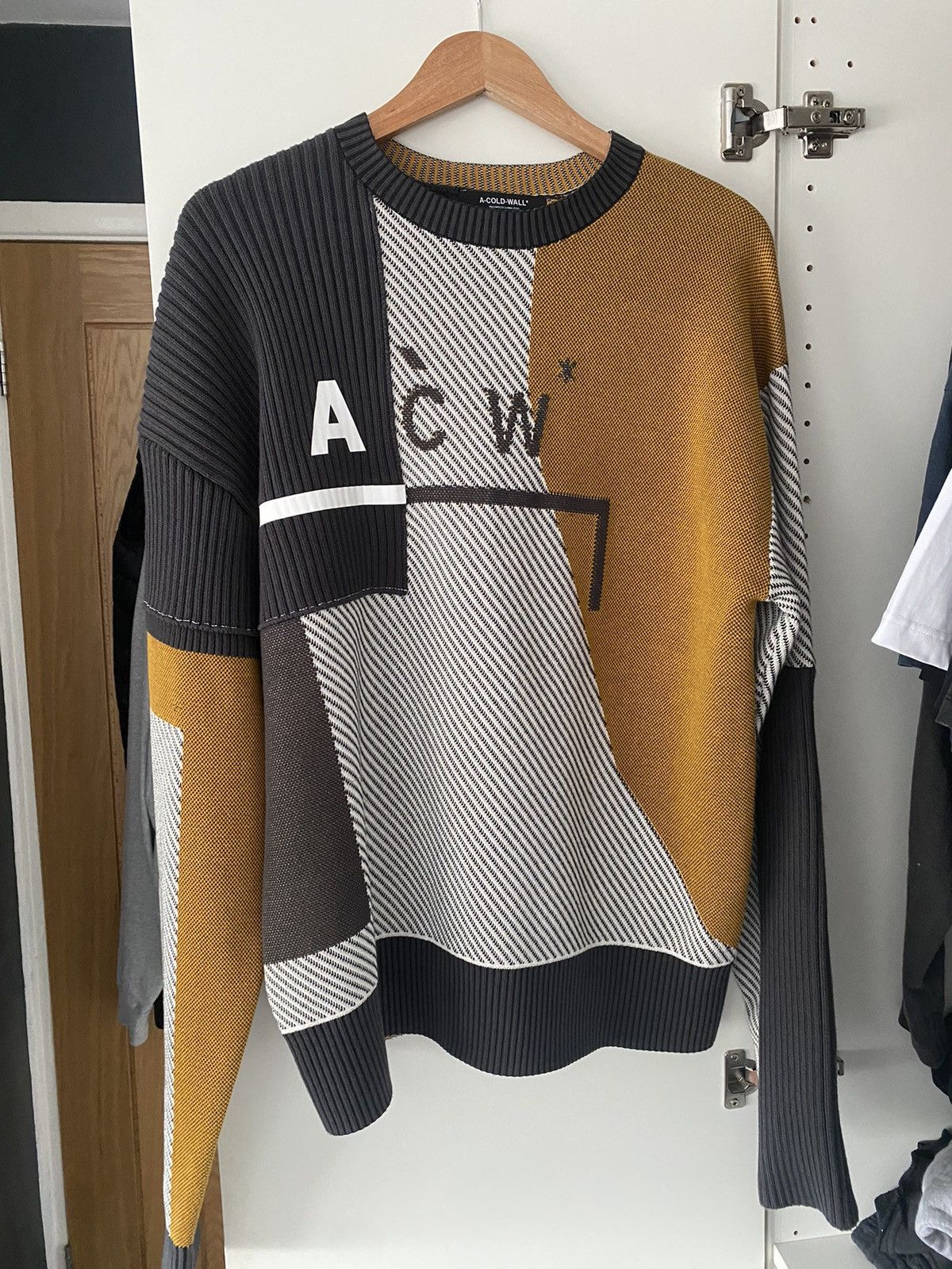 A-COLD-WALL* A-cold-wall geometric knitted cotton sweater Size US M / EU 48-50 / 2 - 1 Thumbnail