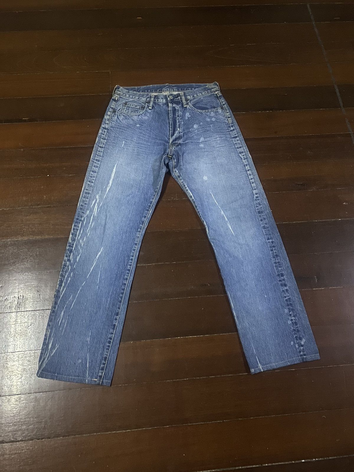 Warehouse FIRE 🔥 vintage DENIME JAPAN Selvedge Denim nice faded b1 Size US 33 - 1 Thumbnail