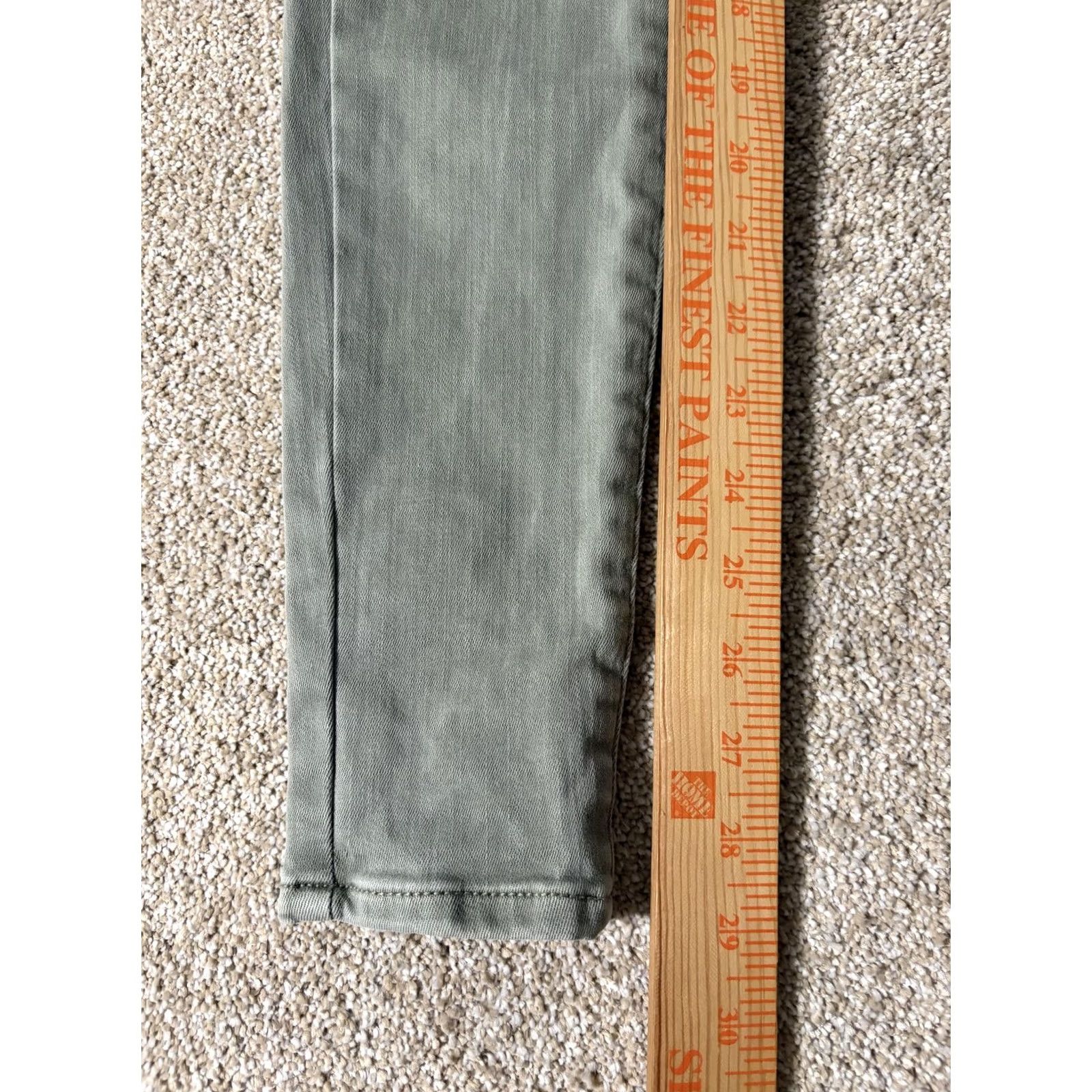 American Eagle Outfitters American Eagle Womens Jeans 0 Long Green Jegging Stretch Size 25" / US 0 / IT 36 - 2 Thumbnail
