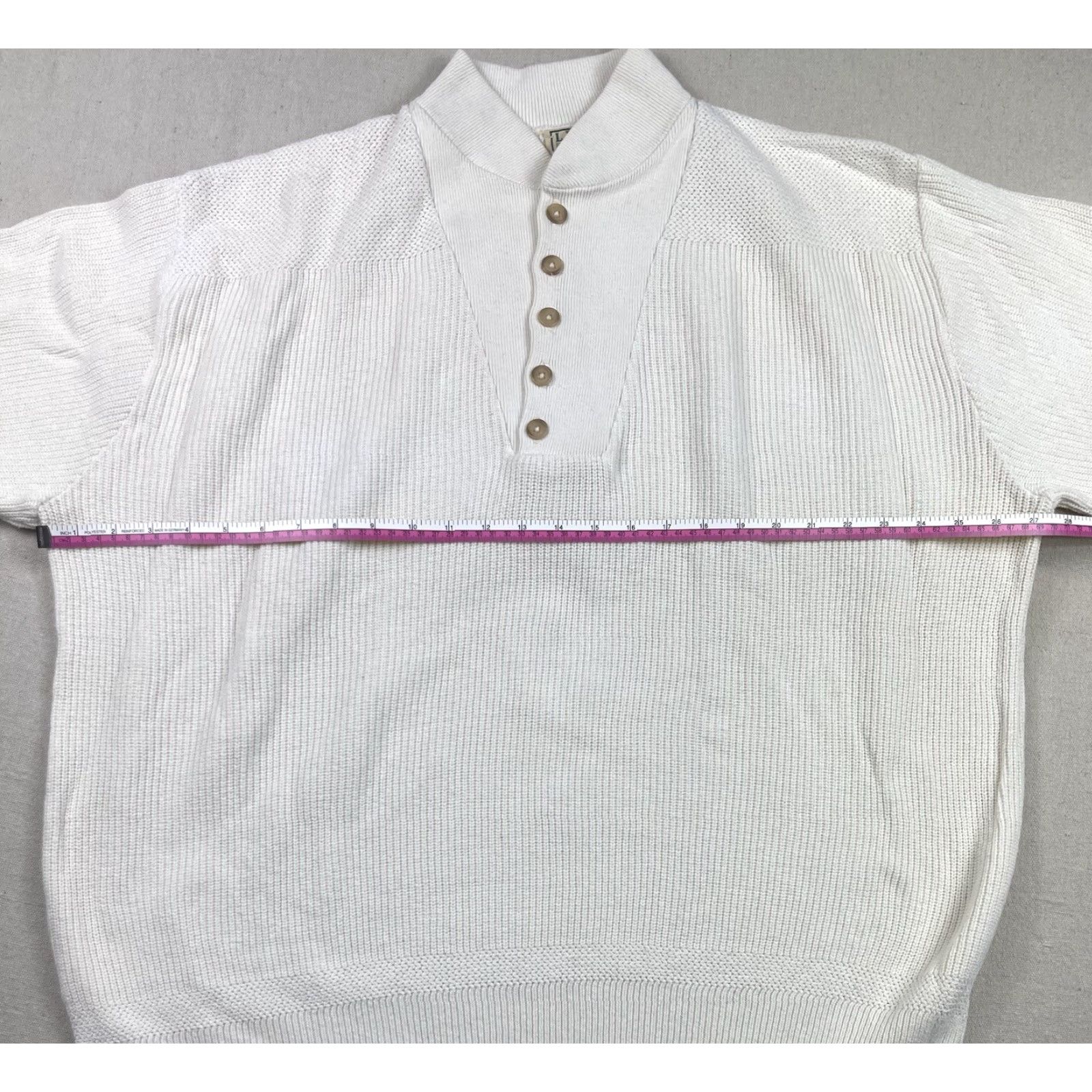 Vintage VINTAGE LL BEAN Sweater Mens XL Knit Fisherman Mock Neck White Heavyweight Pullover USA 80s 90s Classic B23 Mens Size US XL / EU 56 / 4 - 5 Thumbnail