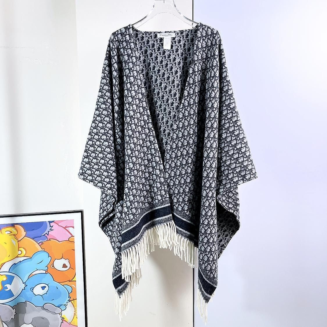 Dior Christian Dior Oblique Cashmere Shawl Size ONE SIZE - 1 Thumbnail