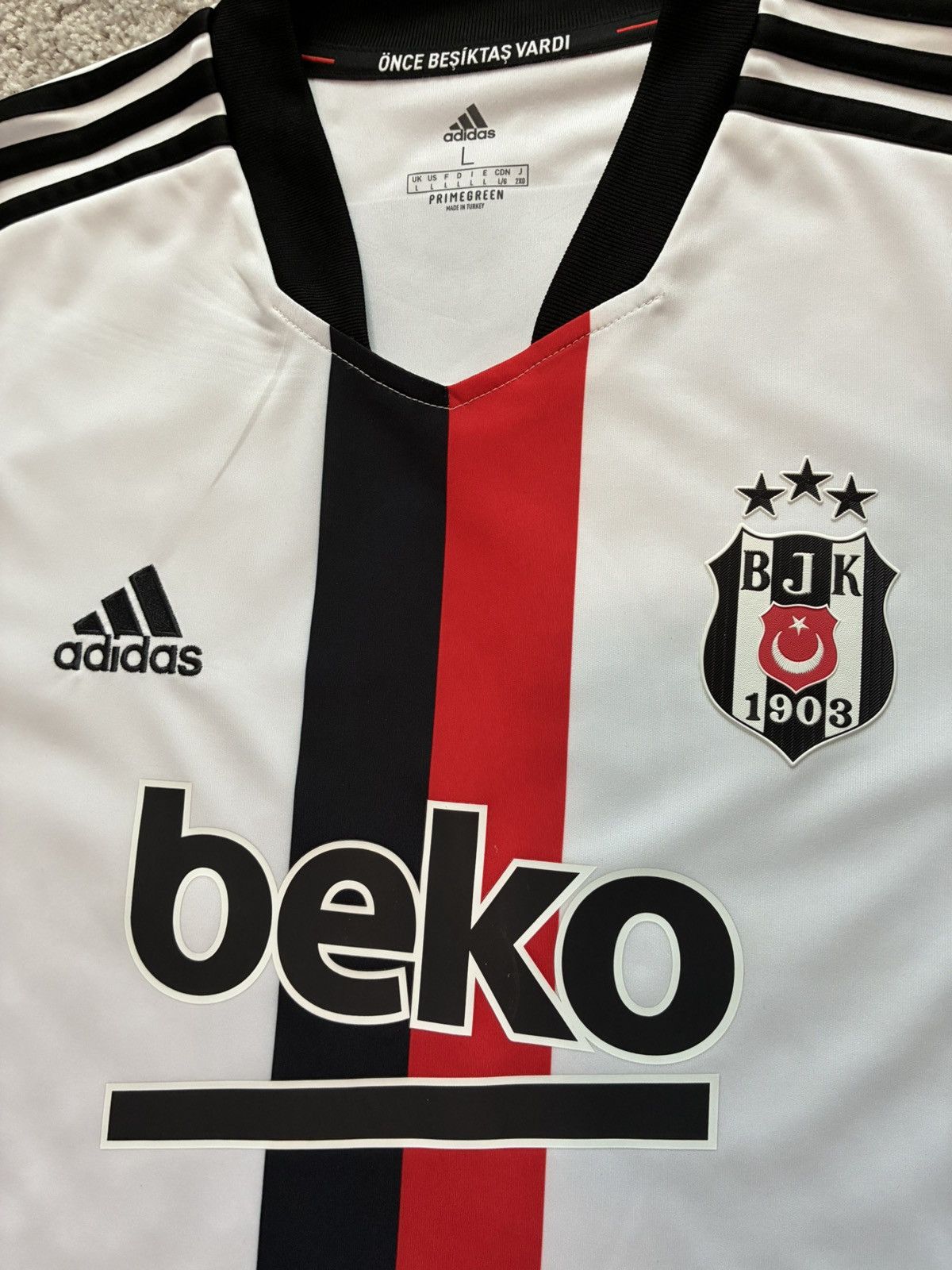 Adidas 2021/2022 Besiktas Home Kit Size US L / EU 52-54 / 3 - 3 Thumbnail