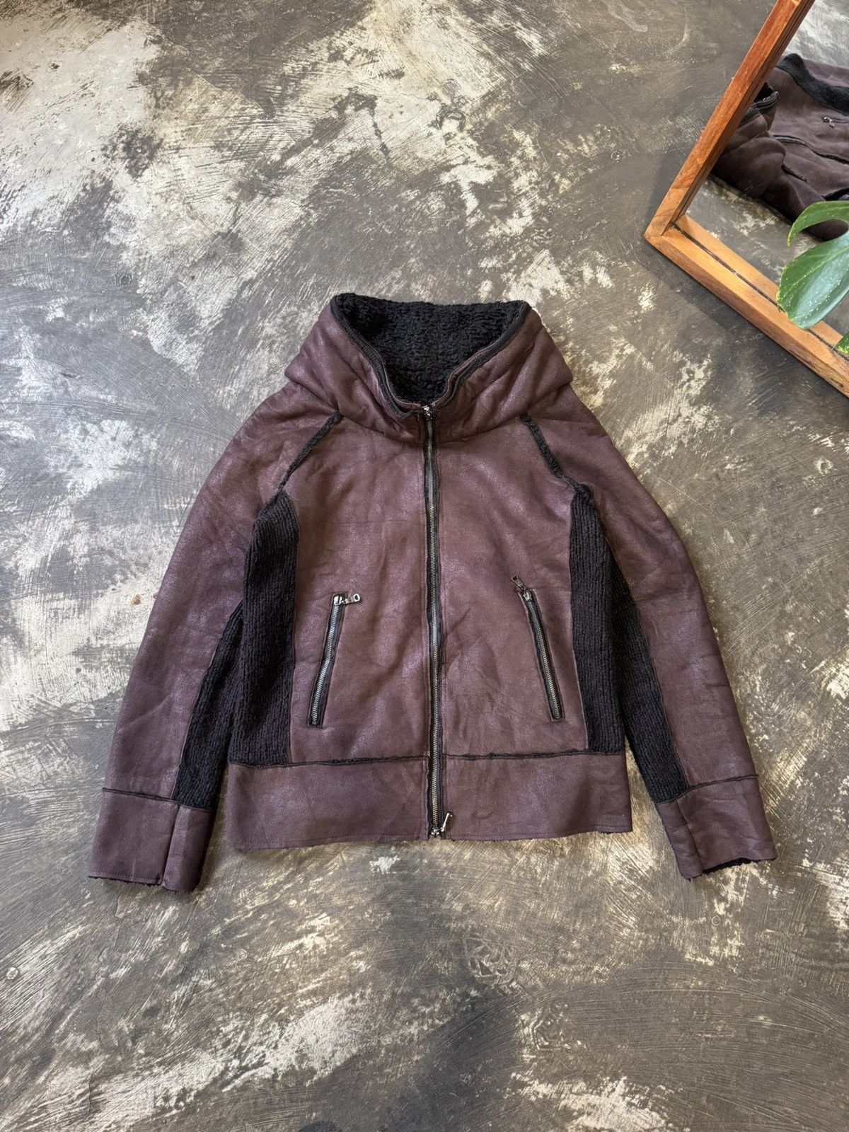 semanticdesign FUR SUEDE LEATHER BONO JACKET BY SEMANTIC DESIGN Size US L / EU 52-54 / 3 - 4 Thumbnail