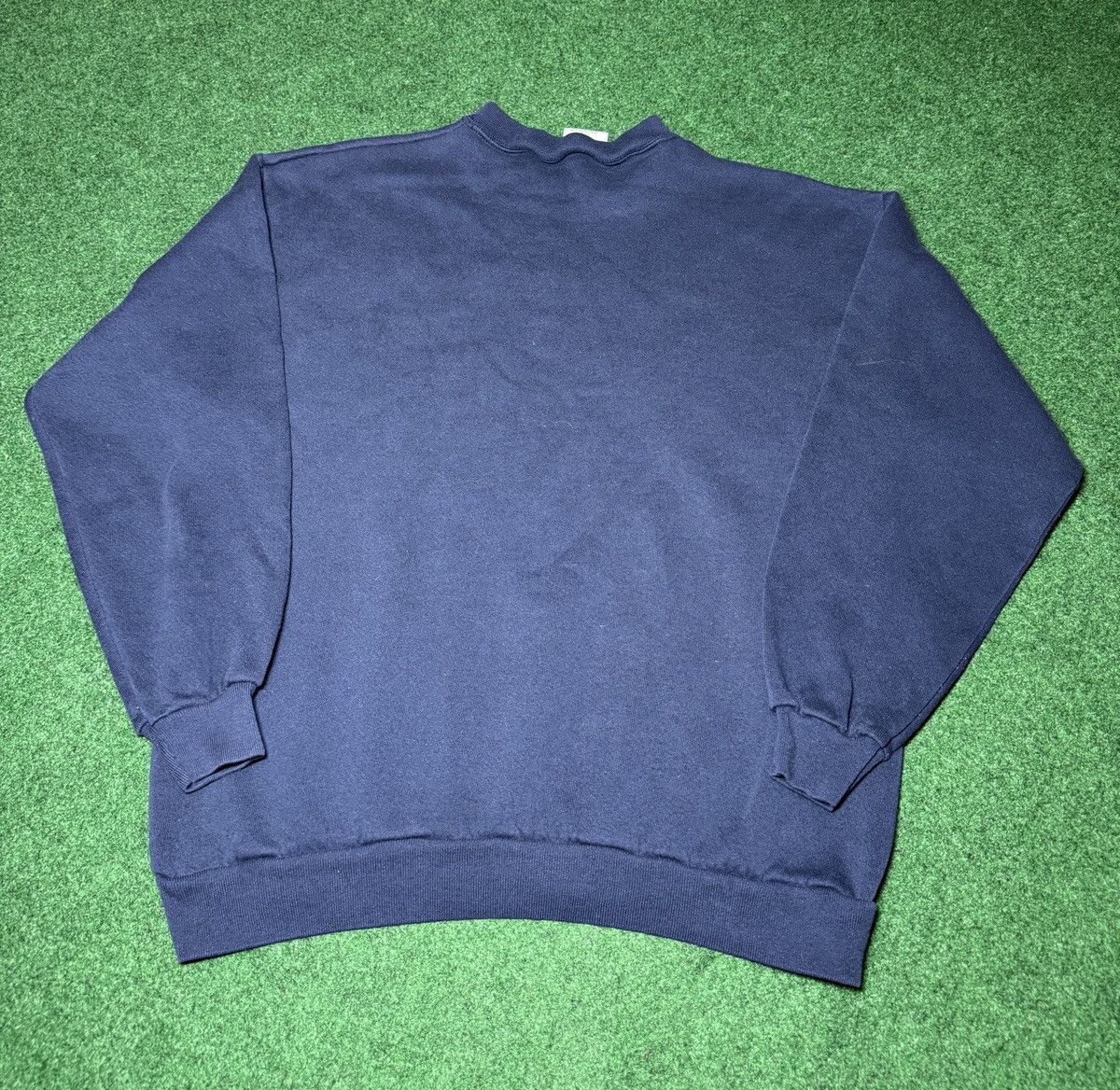 Tultex × Vintage Vintage 90s Don’t Go There Navy Blue Crewneck Sweatshirt Size L / US 10 / IT 46 - 4 Thumbnail