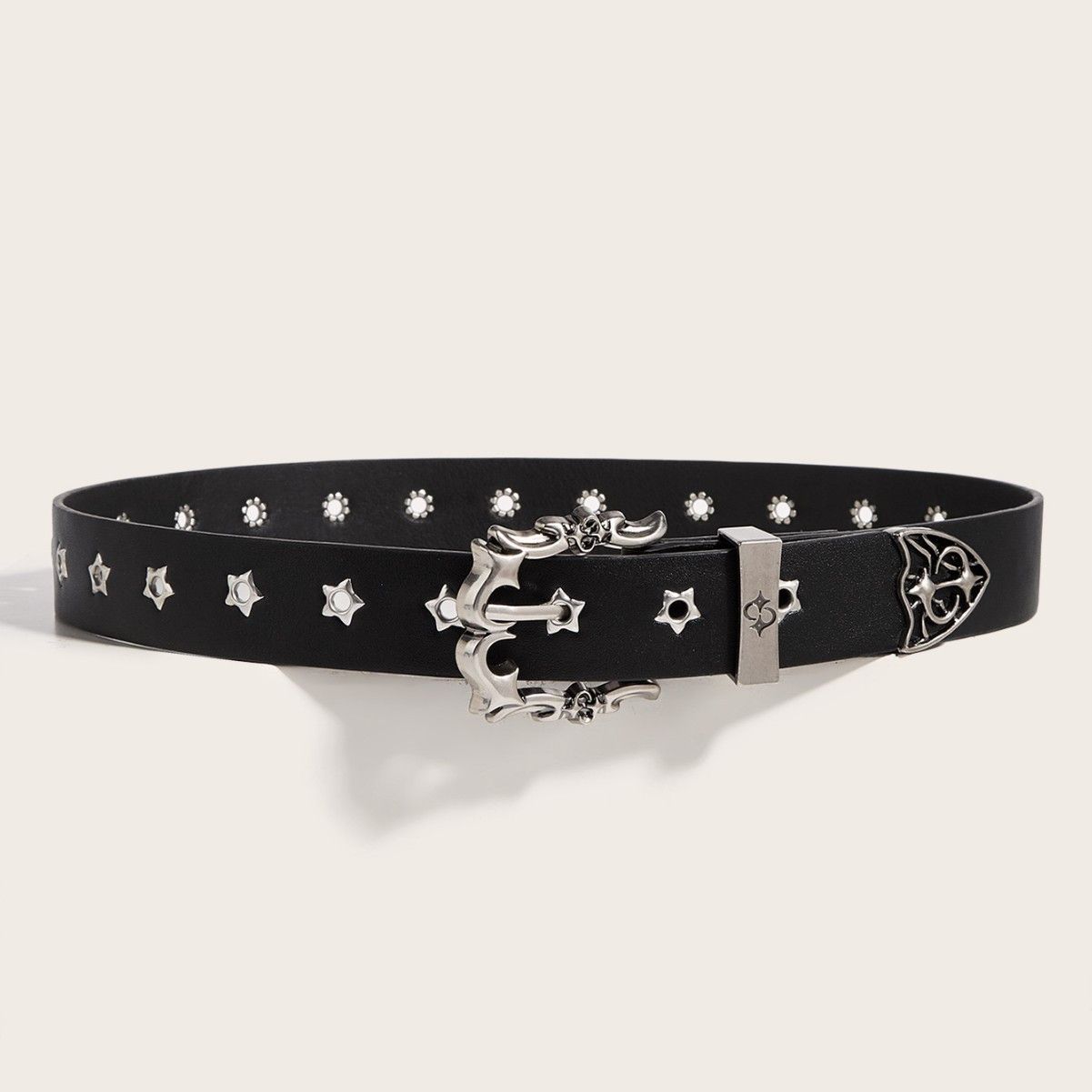 Japanese Brand Star Black Punk Gothic Belt Rivet Size ONE SIZE - 3 Thumbnail