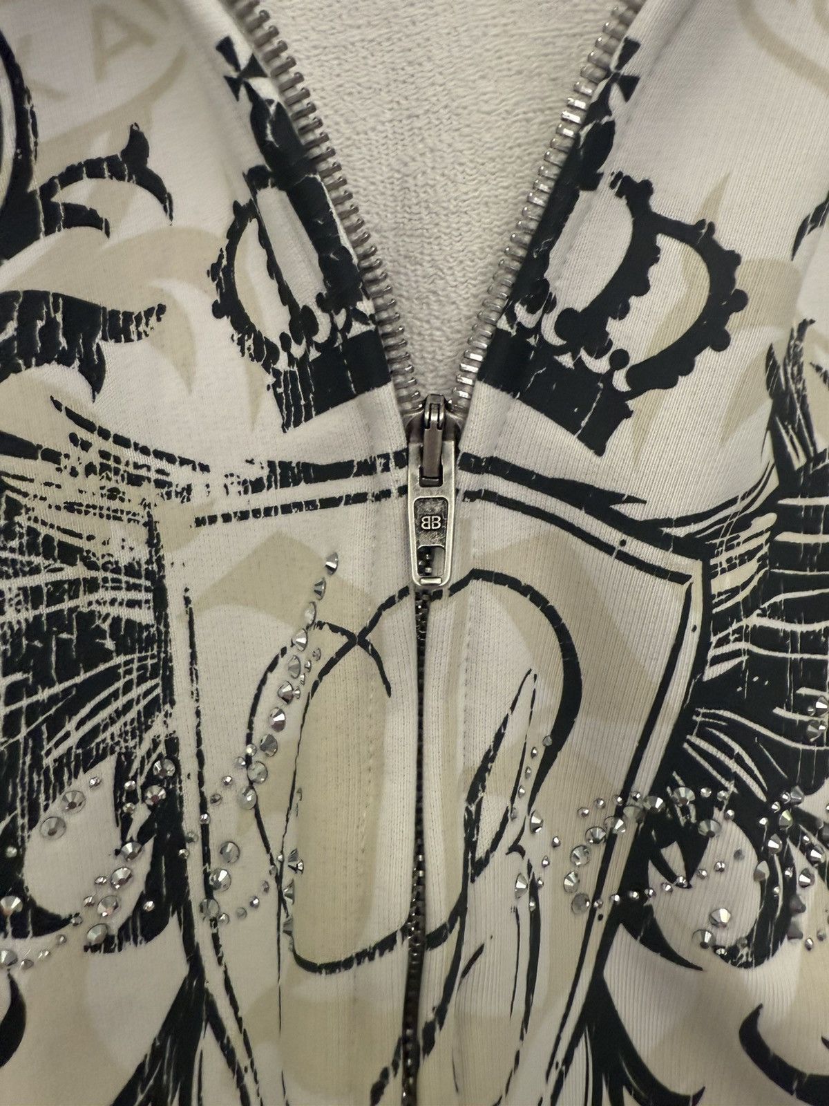 Balenciaga Balenciaga tacky embellished zip up hoodie Size US L / EU 52-54 / 3 - 8 Thumbnail