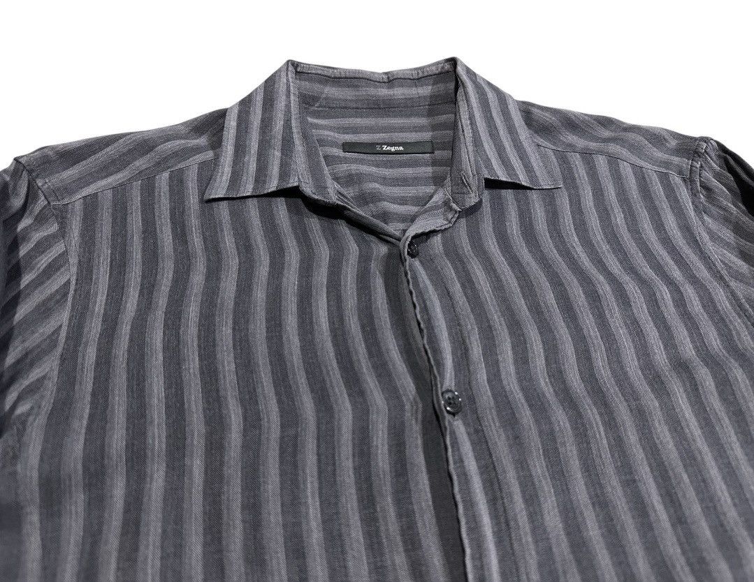 Z Zegna 🔥Vintage Z Zegna Striped Shirt Long Sleeve Size US M / EU 48-50 / 2 - 2 Thumbnail