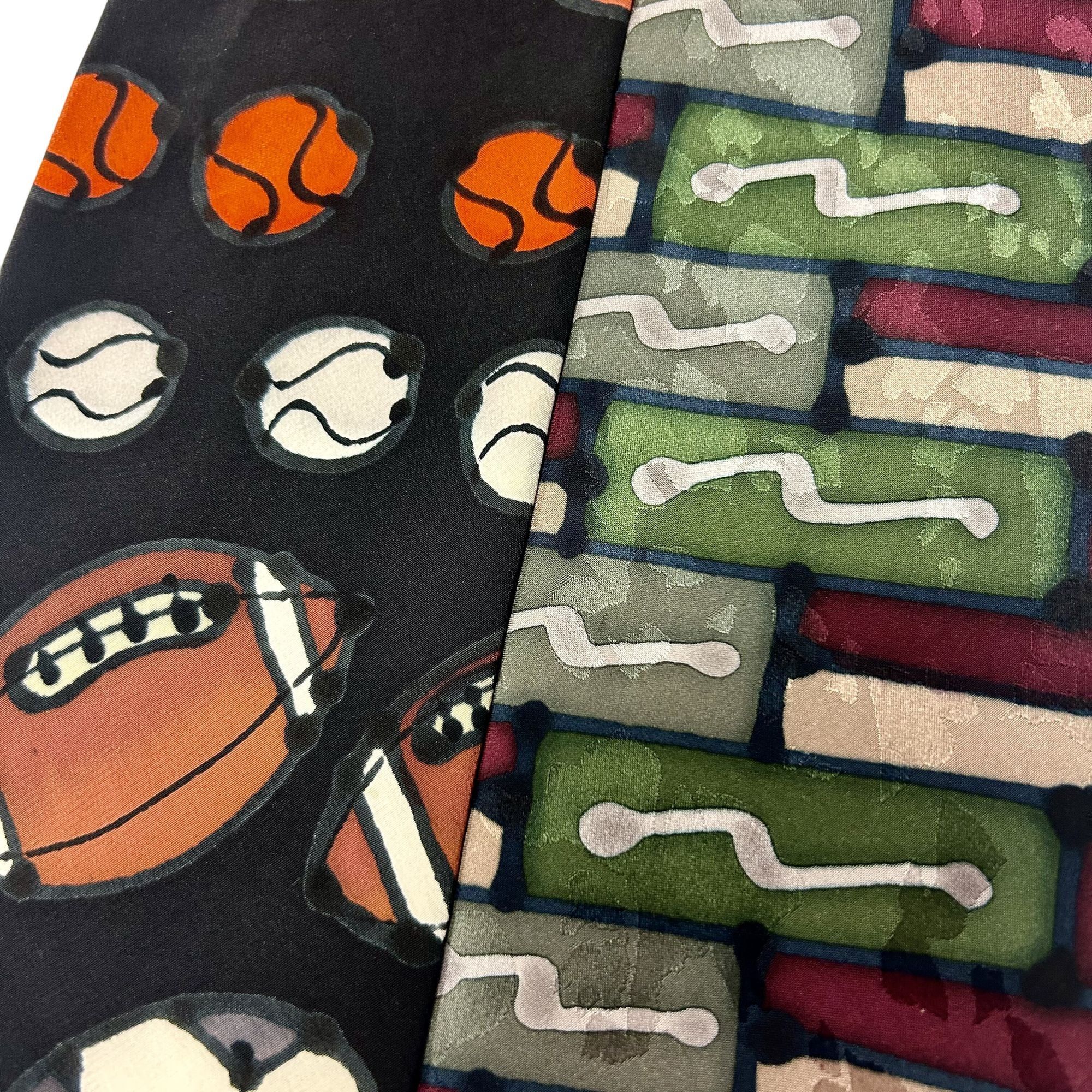 Other 2 pc Vtg HAND PAINTED Sewn Silk NeckTies LOT HYPNOTIZE Size ONE SIZE - 2 Thumbnail