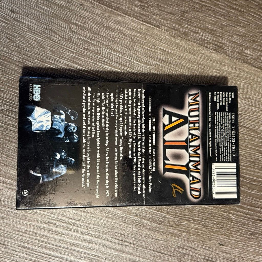 Vintage Muhammad Ali HBO Sports Video VHS One Size Black Gold Sealed Size US S / EU 44-46 / 1 - 3 Thumbnail