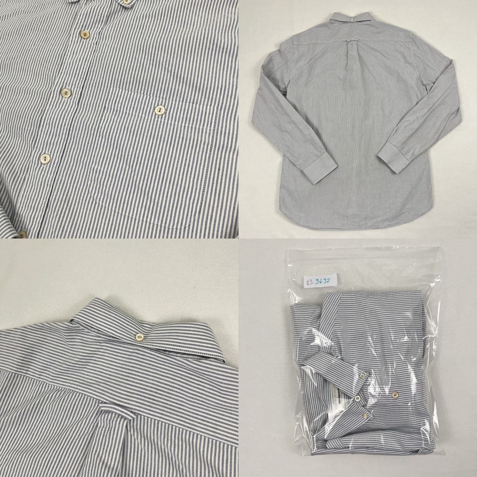 CO Guideboat Co Oxford Shirt Mens Medium Blue White Striped Button-Down Back Beat Button Down) Size US M / EU 48-50 / 2 - 8 Thumbnail