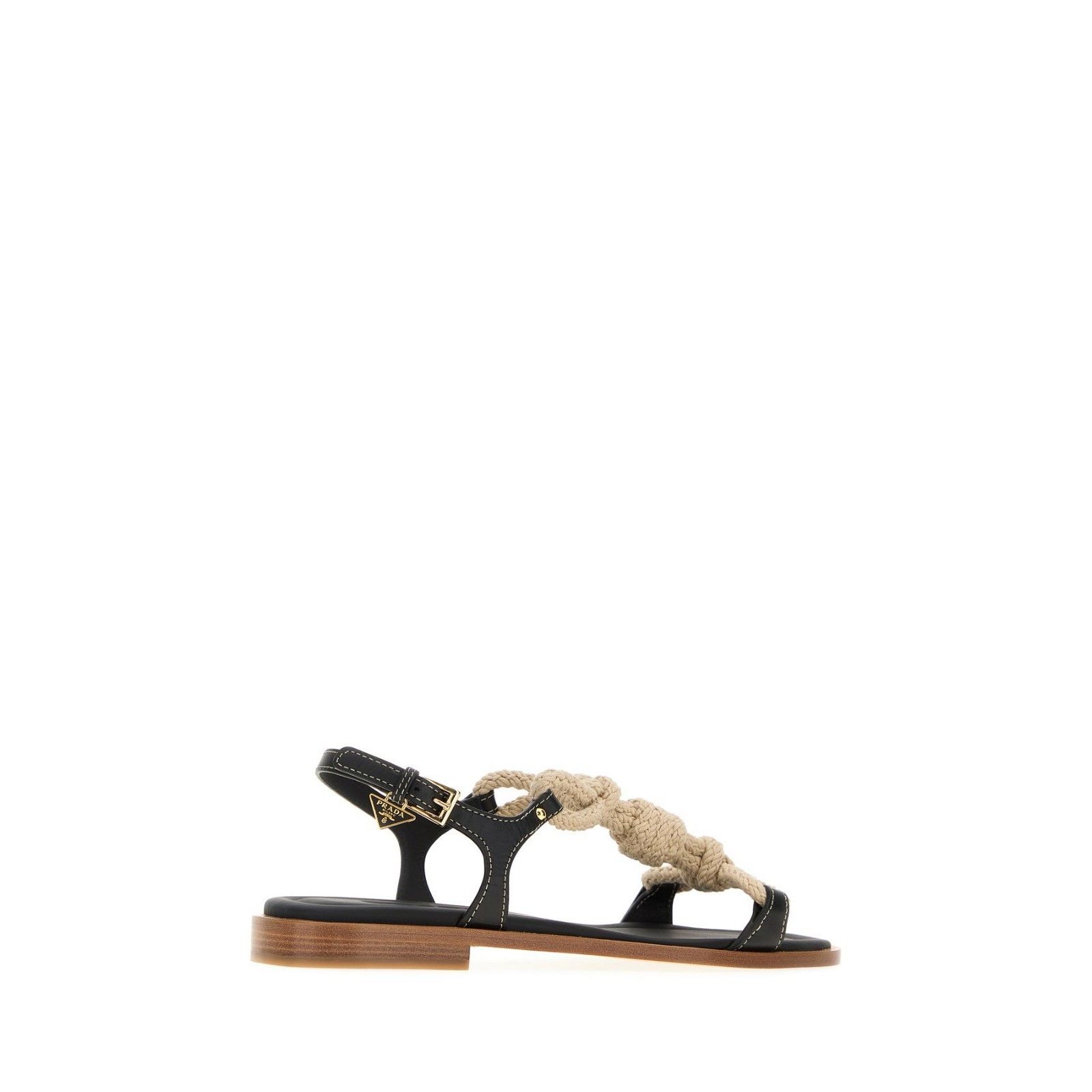Prada PRADA Two Tone Black Fabric Leather Sandals New & Authentic Size US 7 / IT 37 - 3 Thumbnail