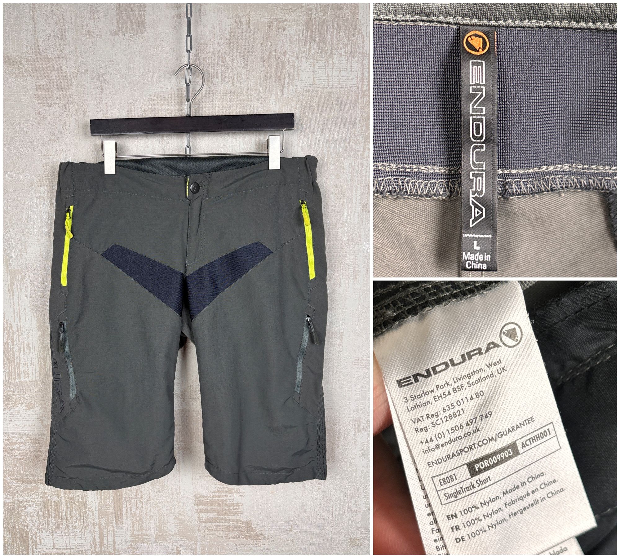 Bicycle Endura Singletrack Shorts Nylon Cycling MTB Men's Size L Size US 34 / EU 50 - 1 Thumbnail