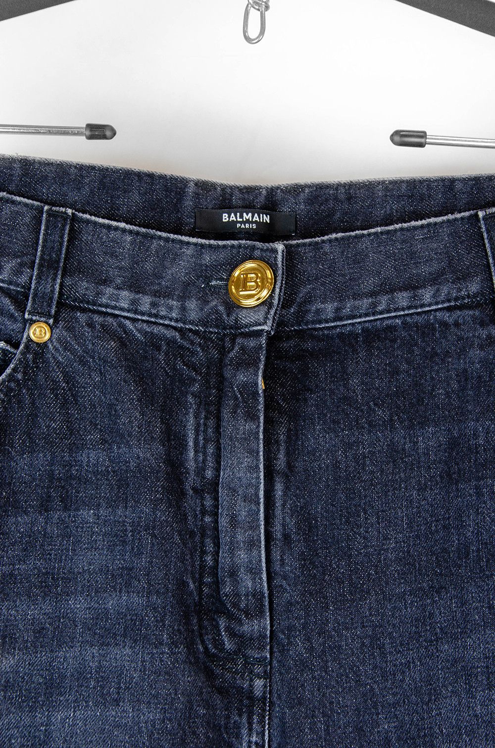 Balmain Balmain Carrot Fit Jeans Logo Pocket Dark Blue - Size IT44 Size 30" / US 8 / IT 44 - 5 Thumbnail