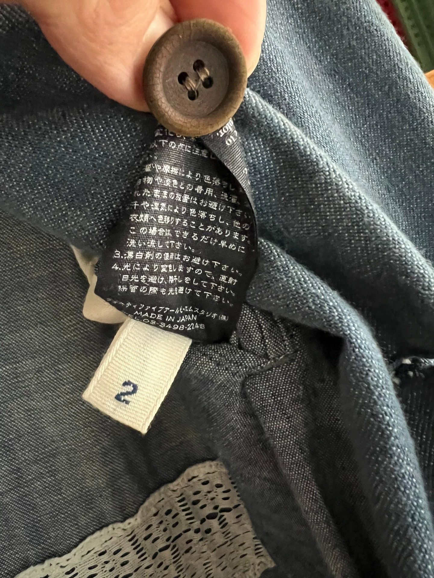 45rpm women's indigo dyed wooden button washed denim coat size 2 Size XS / US 0-2 / IT 36-38 - 9 Thumbnail