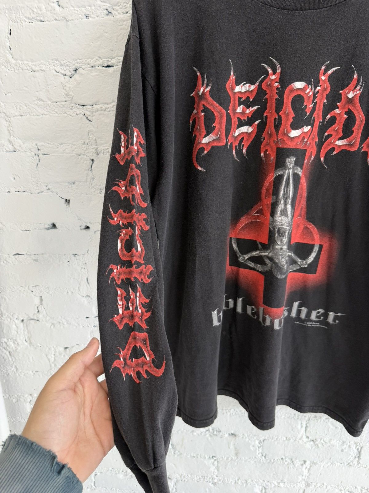 Vintage 2000 DEICIDE ‘BIBLE BASHER’ L/S TEE Size US XL / EU 56 / 4 - 2 Thumbnail