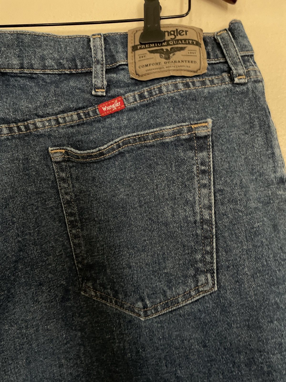 Designer × Vintage × Wrangler Wrangler Denim Blue Jean Shorts Jorts Waist 38 Relaxed Fit Size US 38 / EU 54 - 11 Thumbnail
