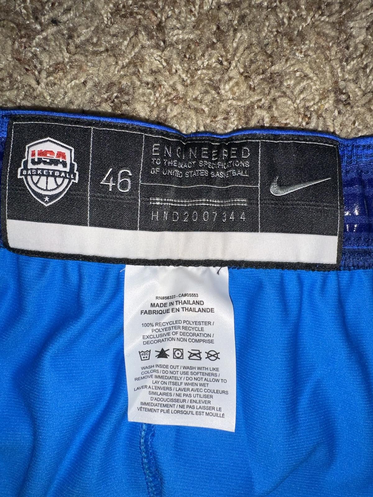 Nike Nike Basketball Team USA Authentic Tokyo Road Blue Short Size US 40 / EU 56 - 3 Thumbnail