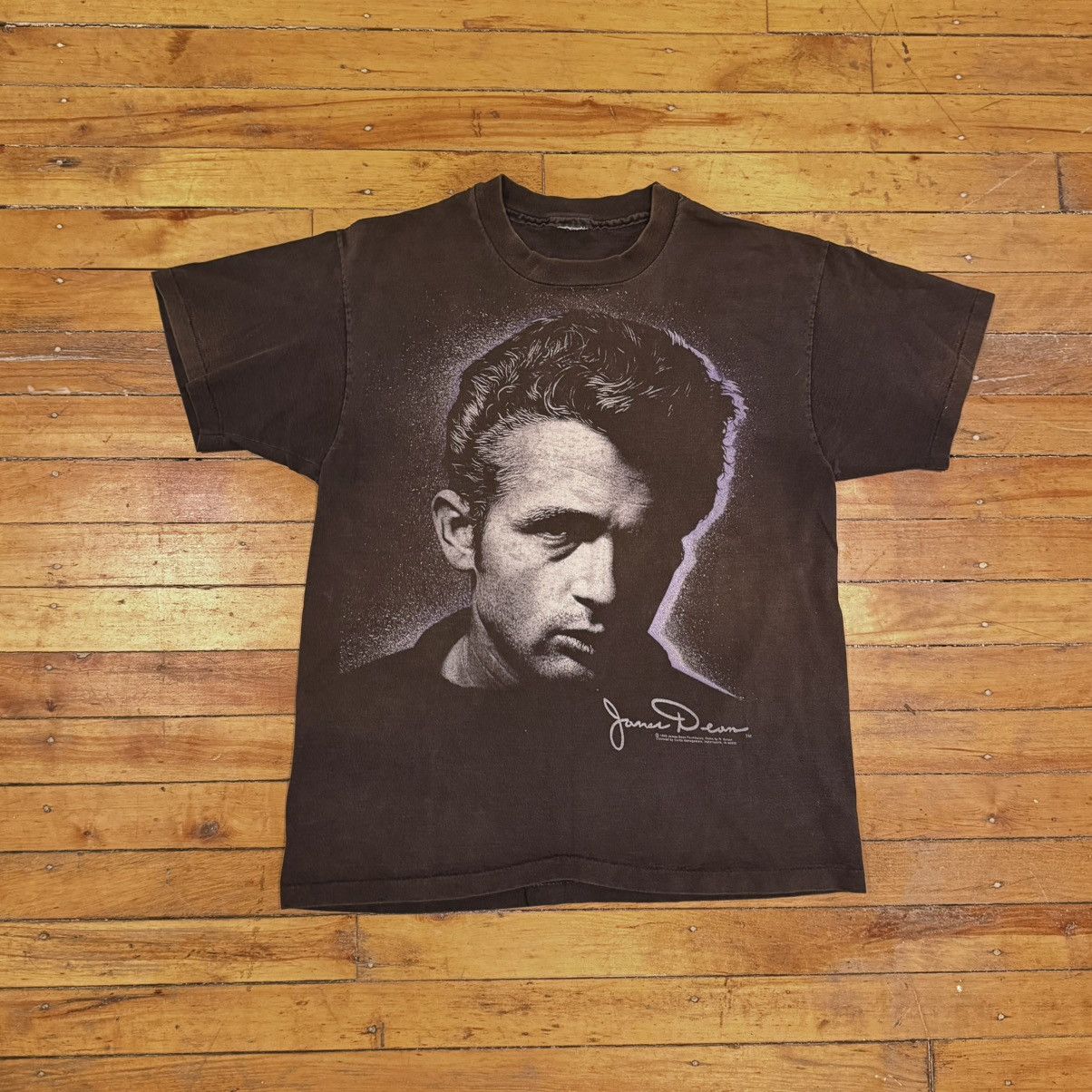 Vintage Vintage 1982 single stitch James Dean portrait signature tee Size US L / EU 52-54 / 3 - 2 Thumbnail